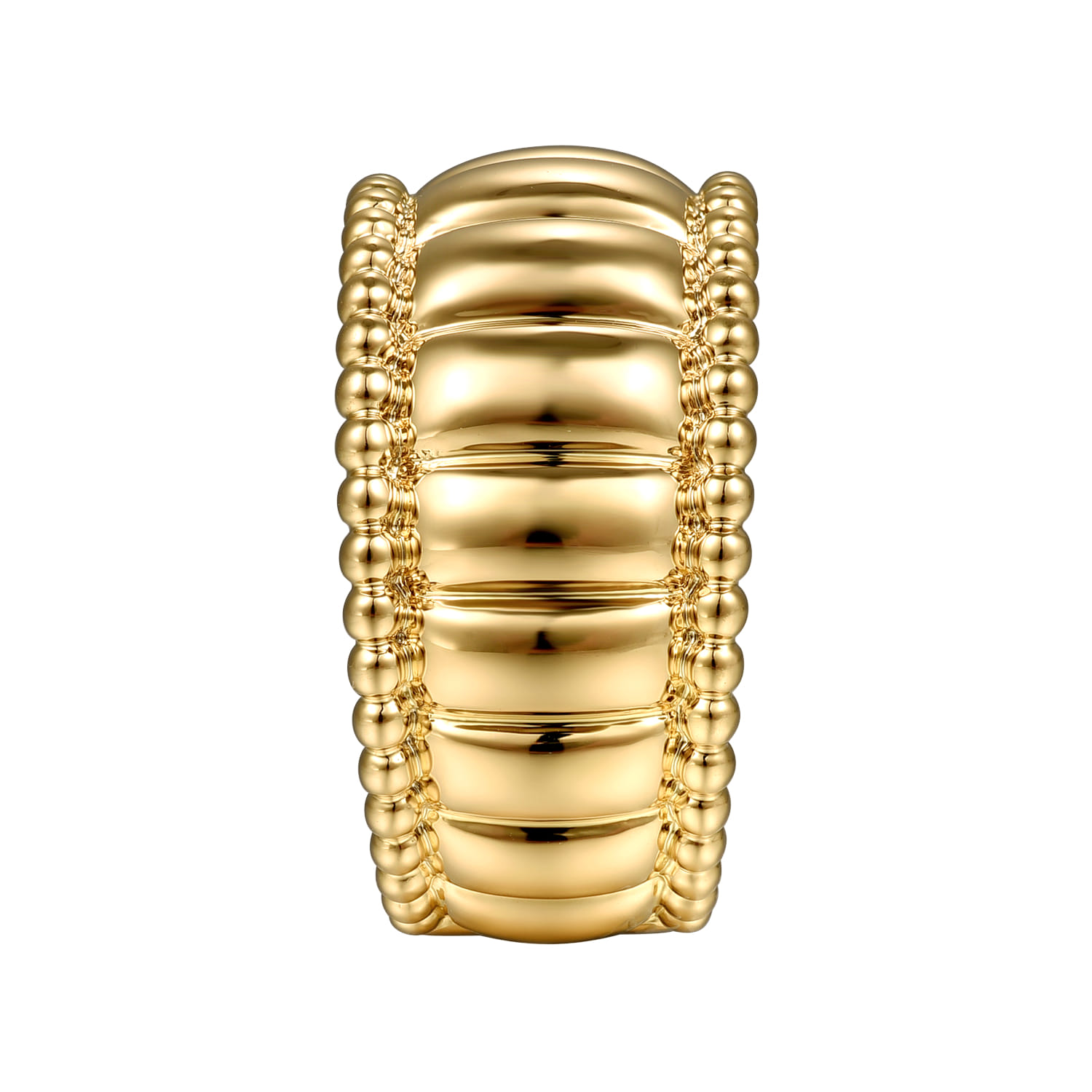 Bujukan and Scallop Cigar Band in 14K Yellow Gold, photograph 4