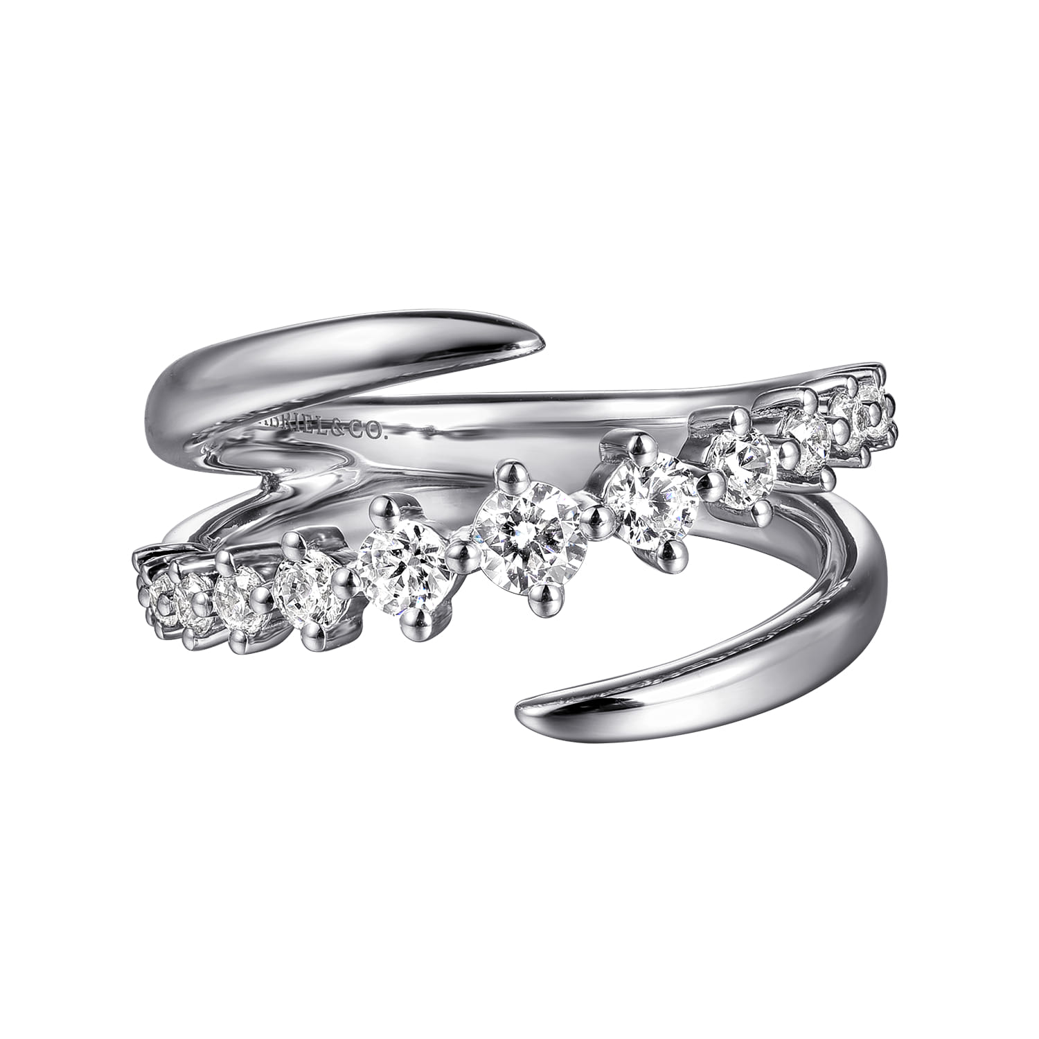 Diamond Bypass Ring