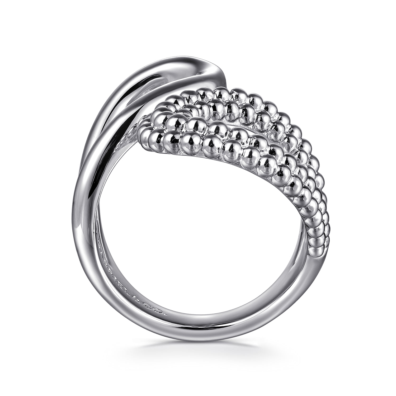 Bujukan Bypass Ring in Sterling Silver, photograph 2