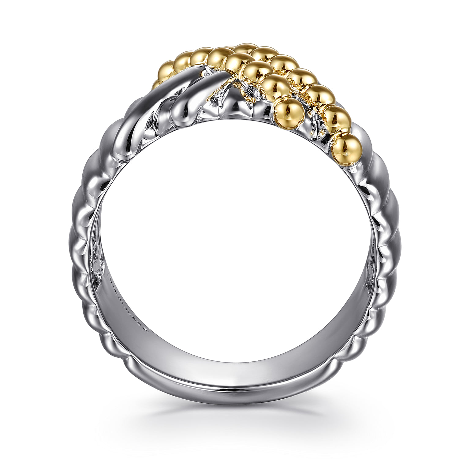 and Bujukan Shrimp Criss-Cross Ring in 14K Yellow Gold, photograph 2