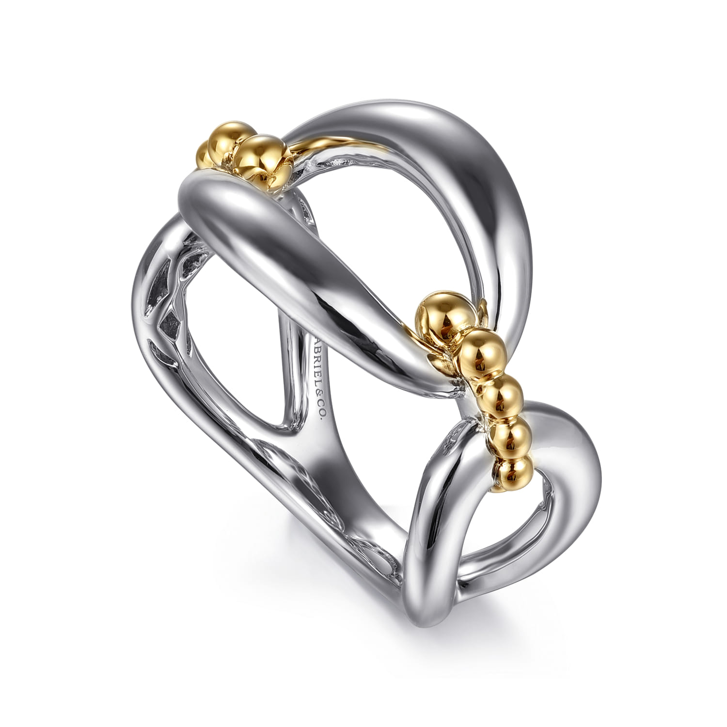 and Bujukan Link Ring in 14K Yellow Gold, photograph 3