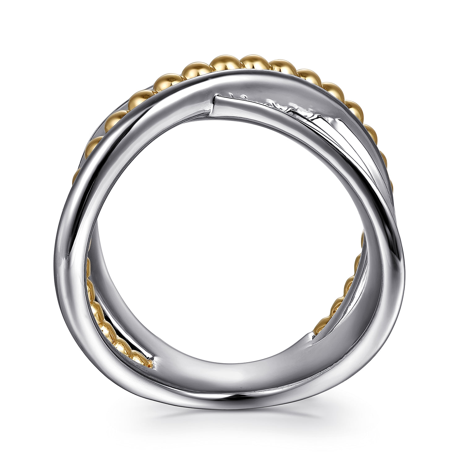 and Bujukan Criss Cross Ring in 14K Yellow Gold, photograph 2