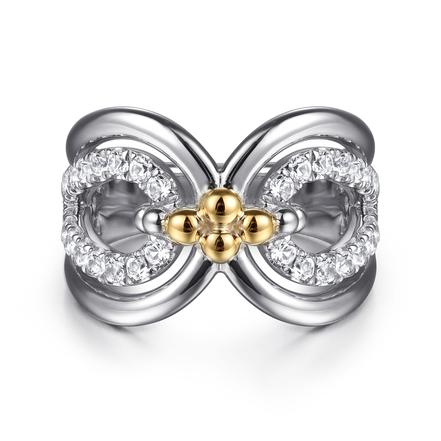 and Bujukan White Sapphire Link Ring
