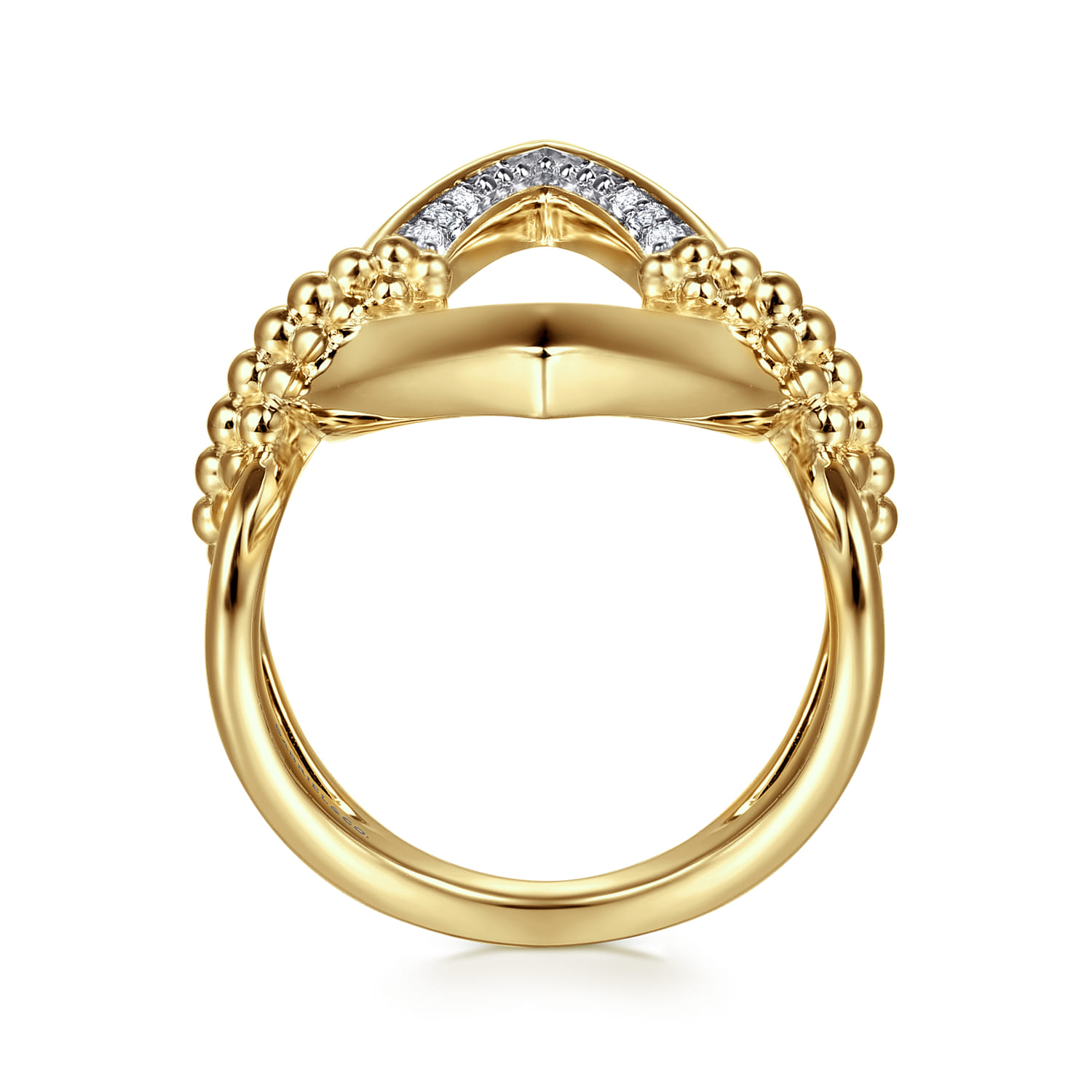 Bujukan and Diamond Ladies Ring in 14K Yellow Gold, photograph 2