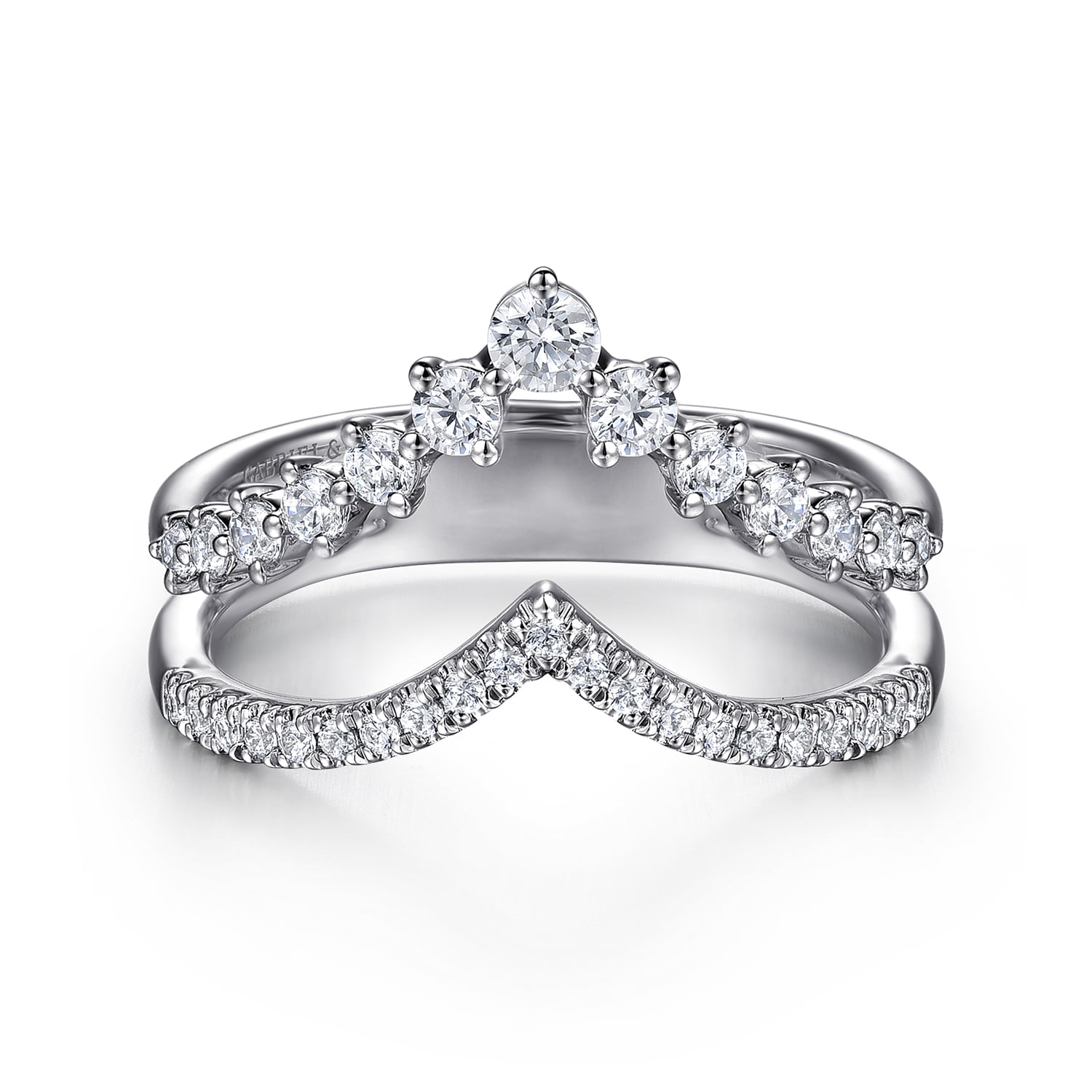 Graduating Diamond Chevron Ring