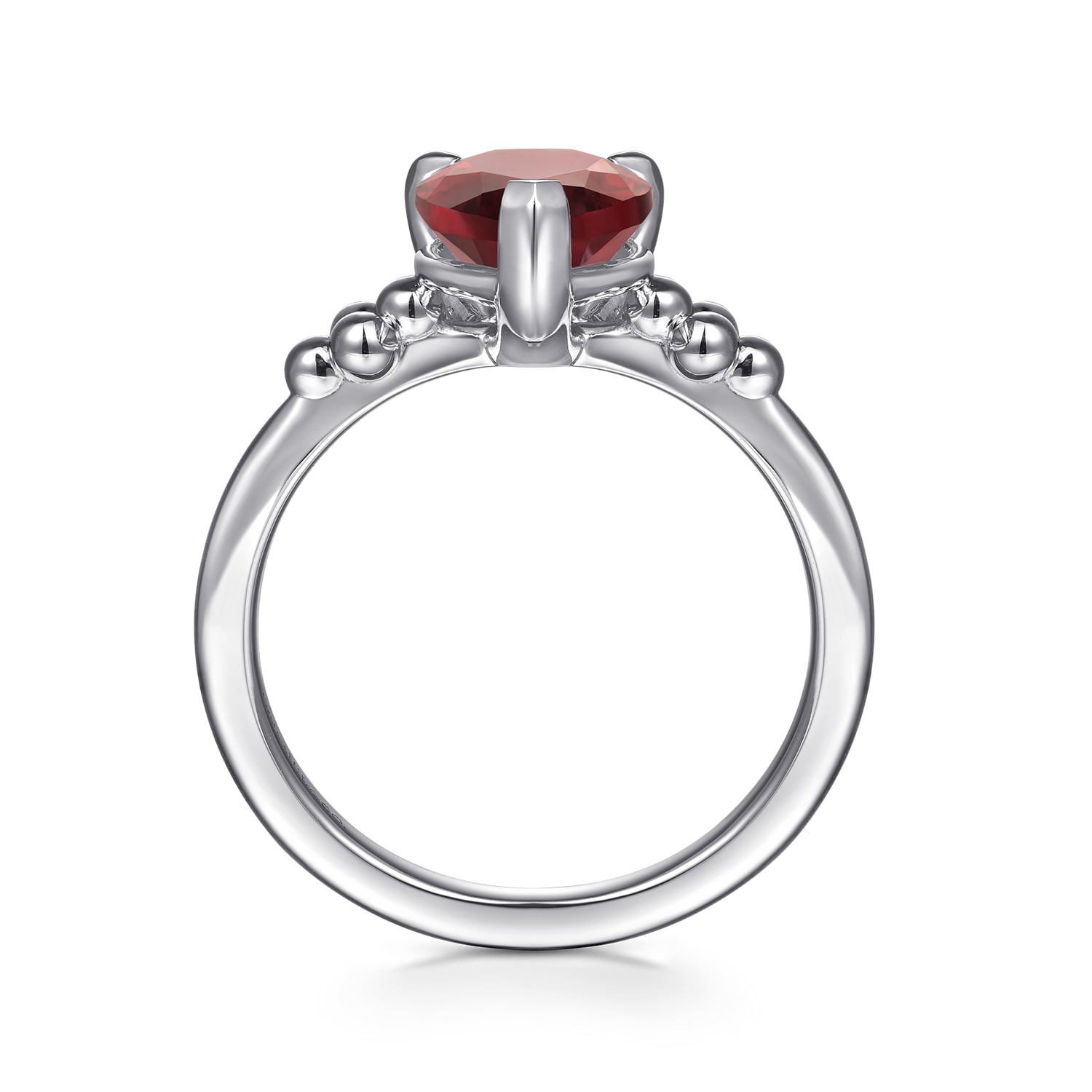 Pear Garnet Bujukan Ring in Sterling Silver, photograph 2