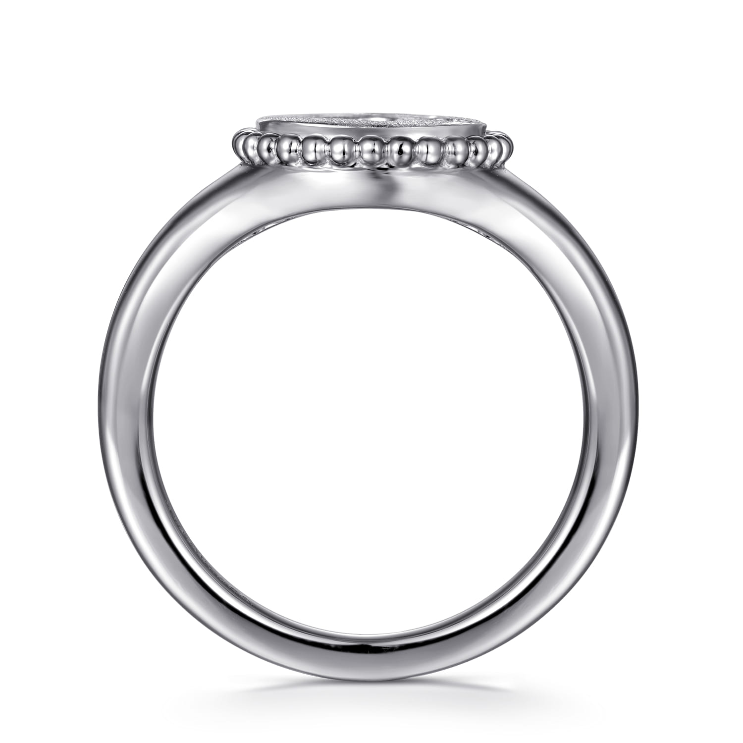 Diamond Bujukan Paw Print Medallion Ladies Ring in Sterling Silver, photograph 2