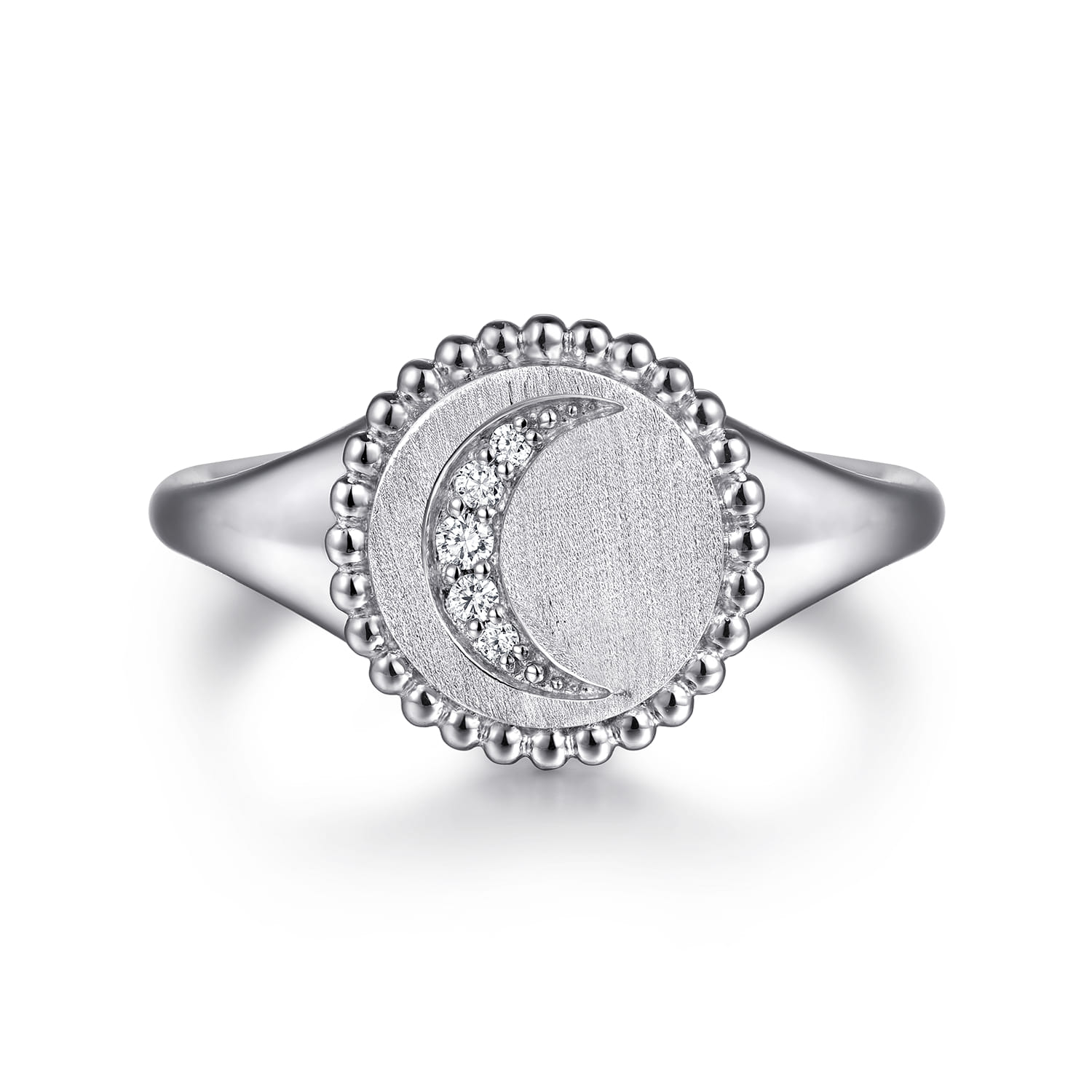 Diamond Bujukan Moon Signet Ring