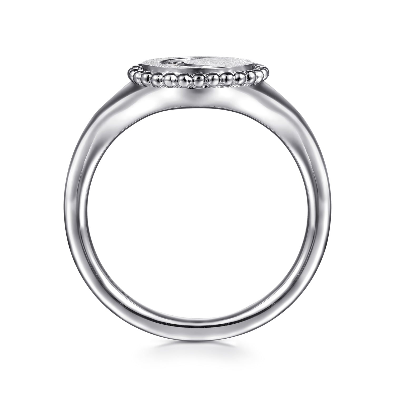 Diamond Bujukan Moon Signet Ring in Sterling Silver, photograph 2
