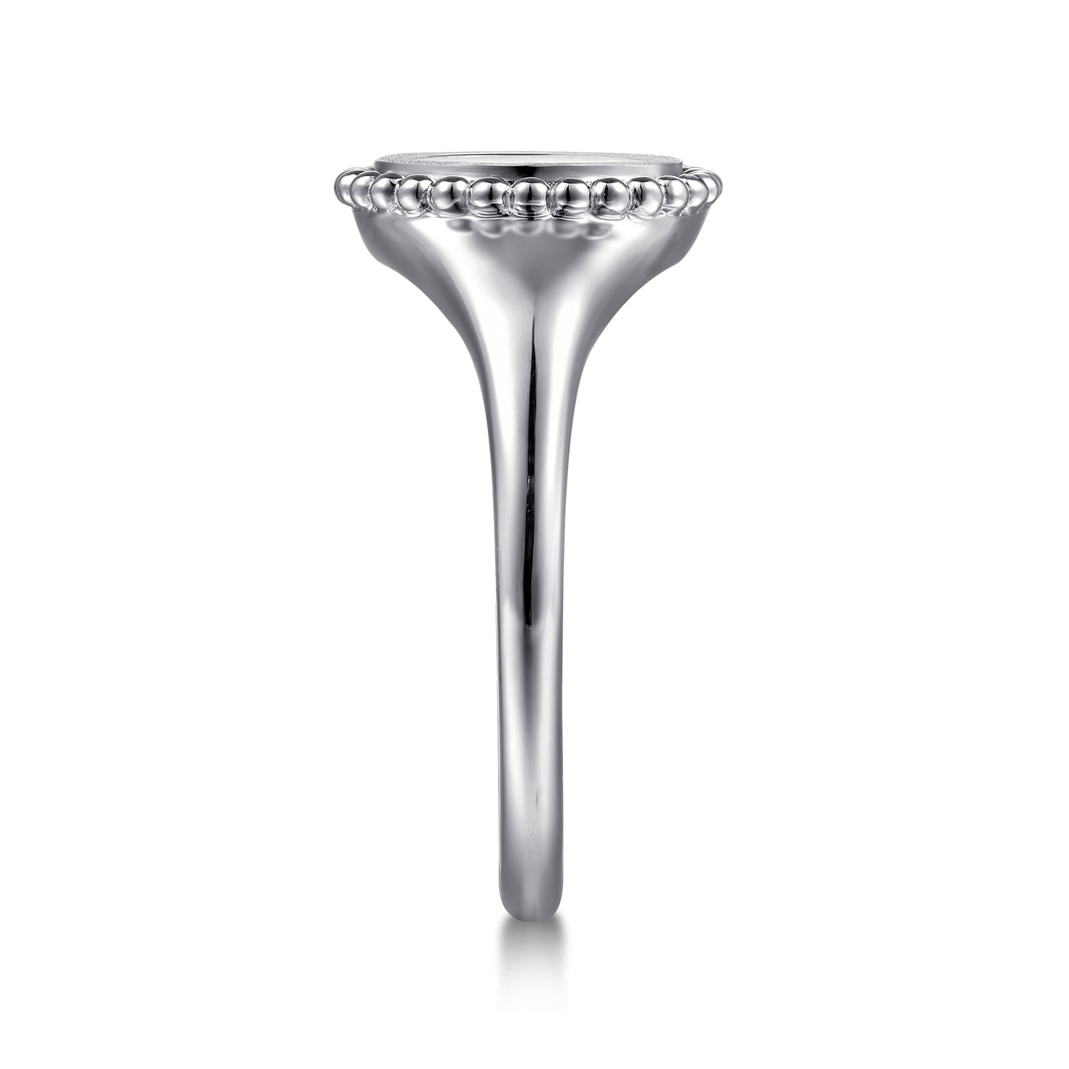 Diamond Bujukan Moon Signet Ring in Sterling Silver, photograph 4