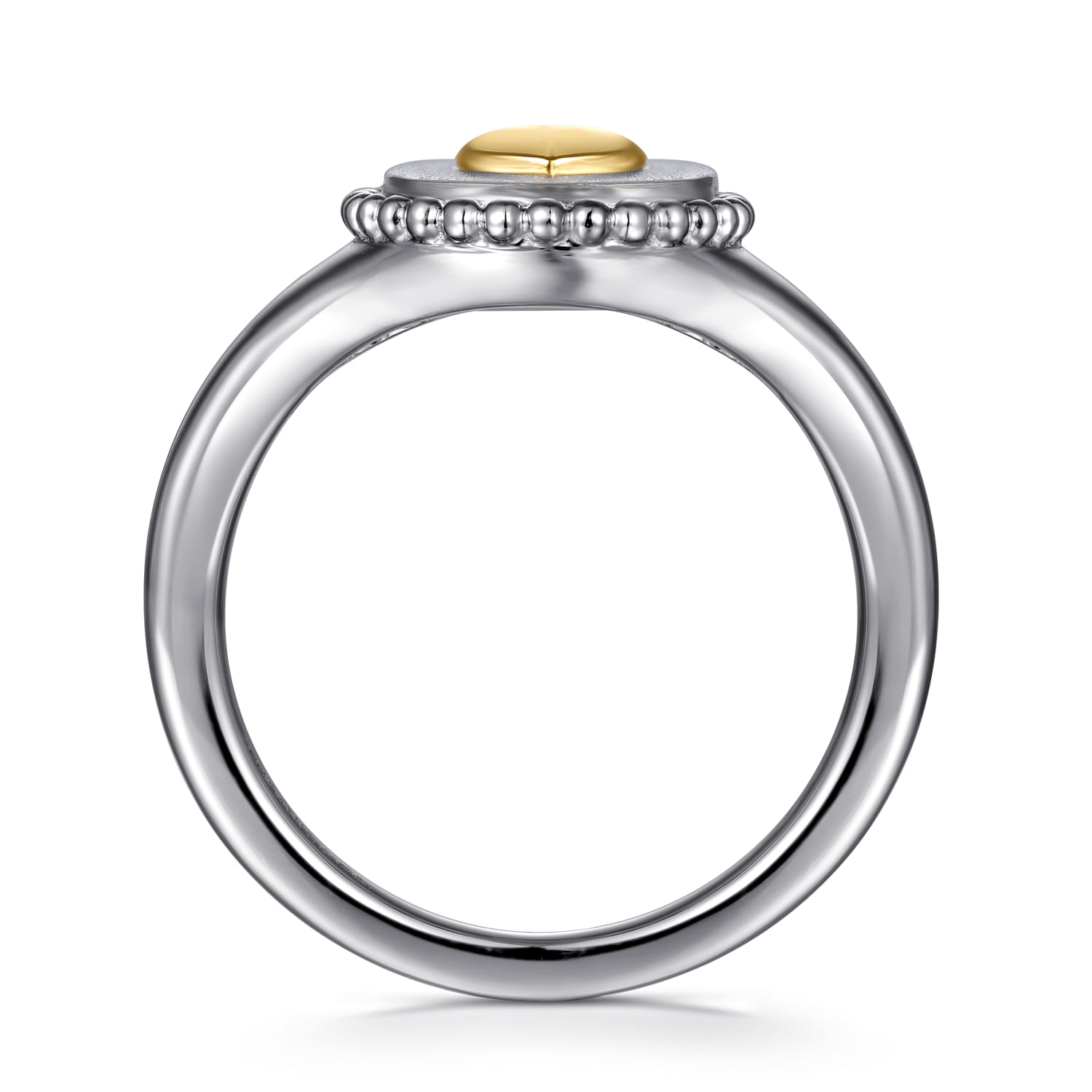 Bujukan Medallion Ladies Ring in 14K Yellow Gold, photograph 2