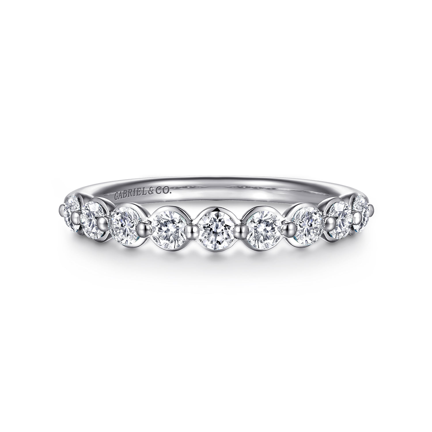 Diamond Stackable Ring in 14K White Gold