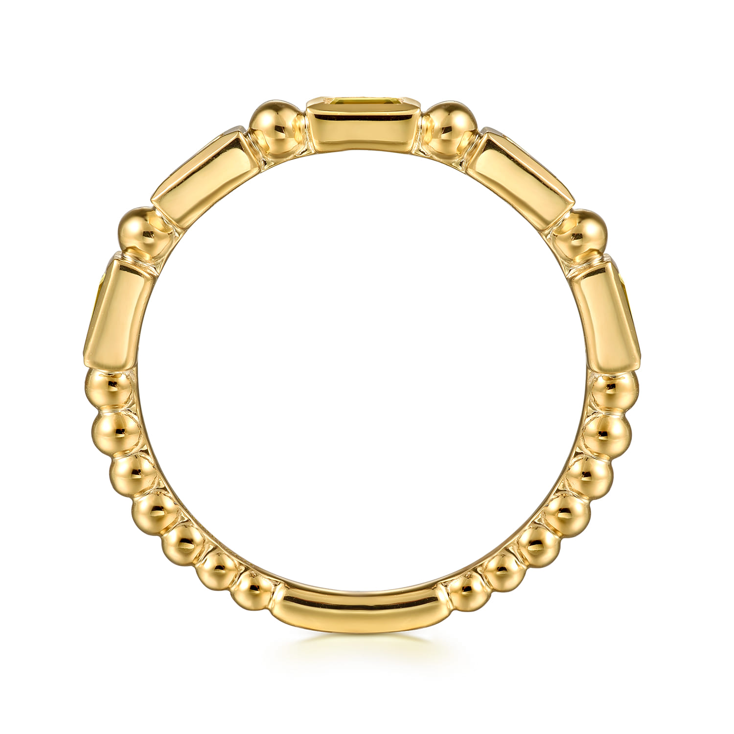 Citrine Geometric Stackable Ring in 14K Yellow Gold, photograph 2