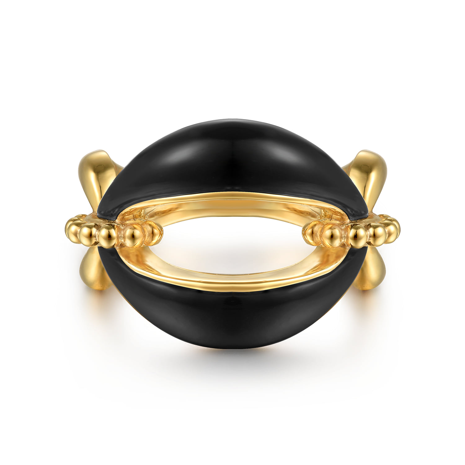Bujukan Black Onyx Link Chain Ring