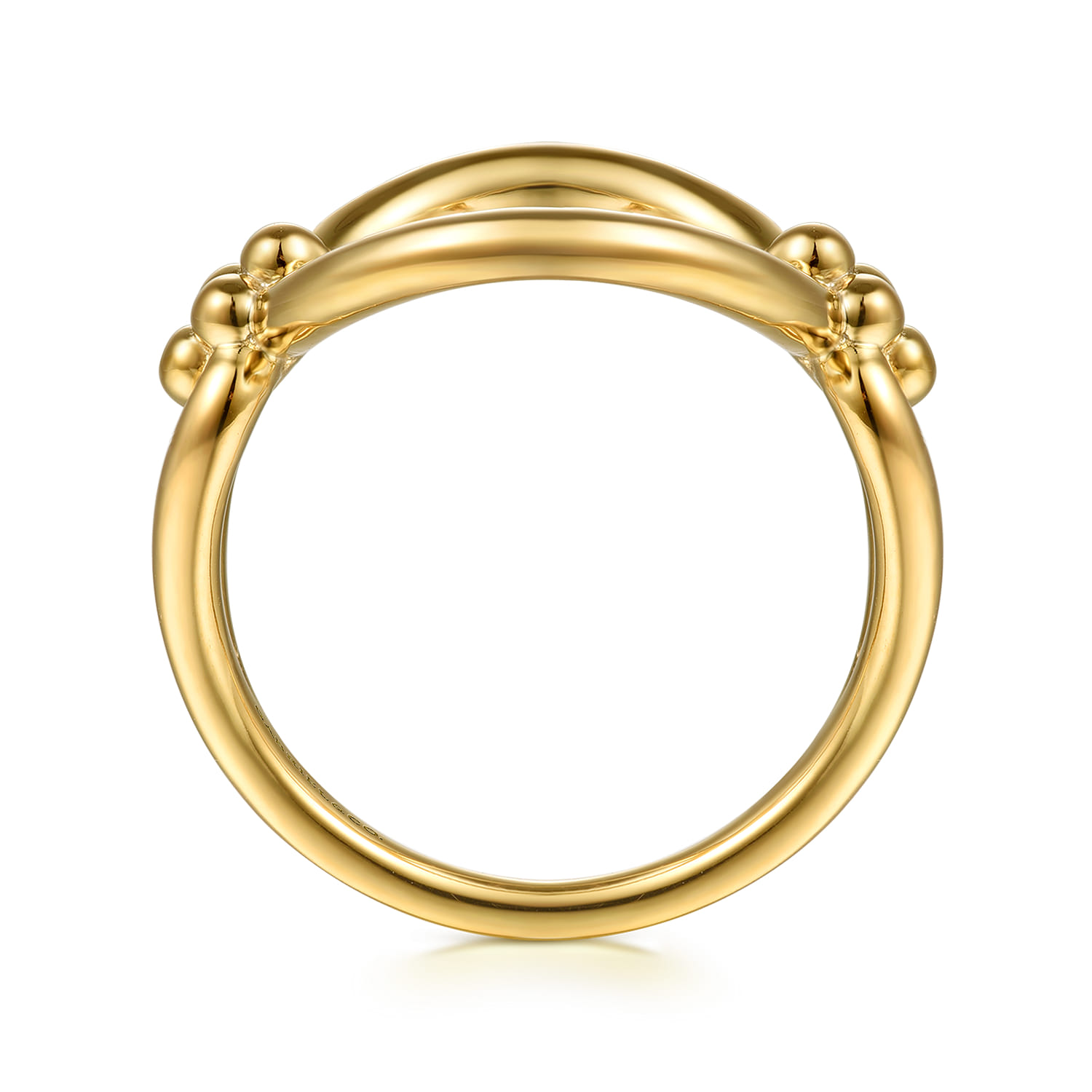 Bujukan Link Chain Ring in 14K Yellow Gold, photograph 2