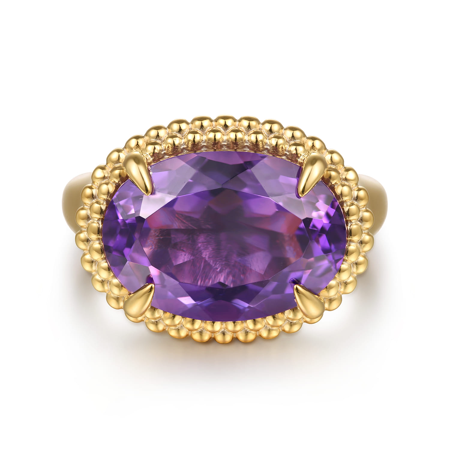 Bujukan Amethyst Double Halo Signet Ring
