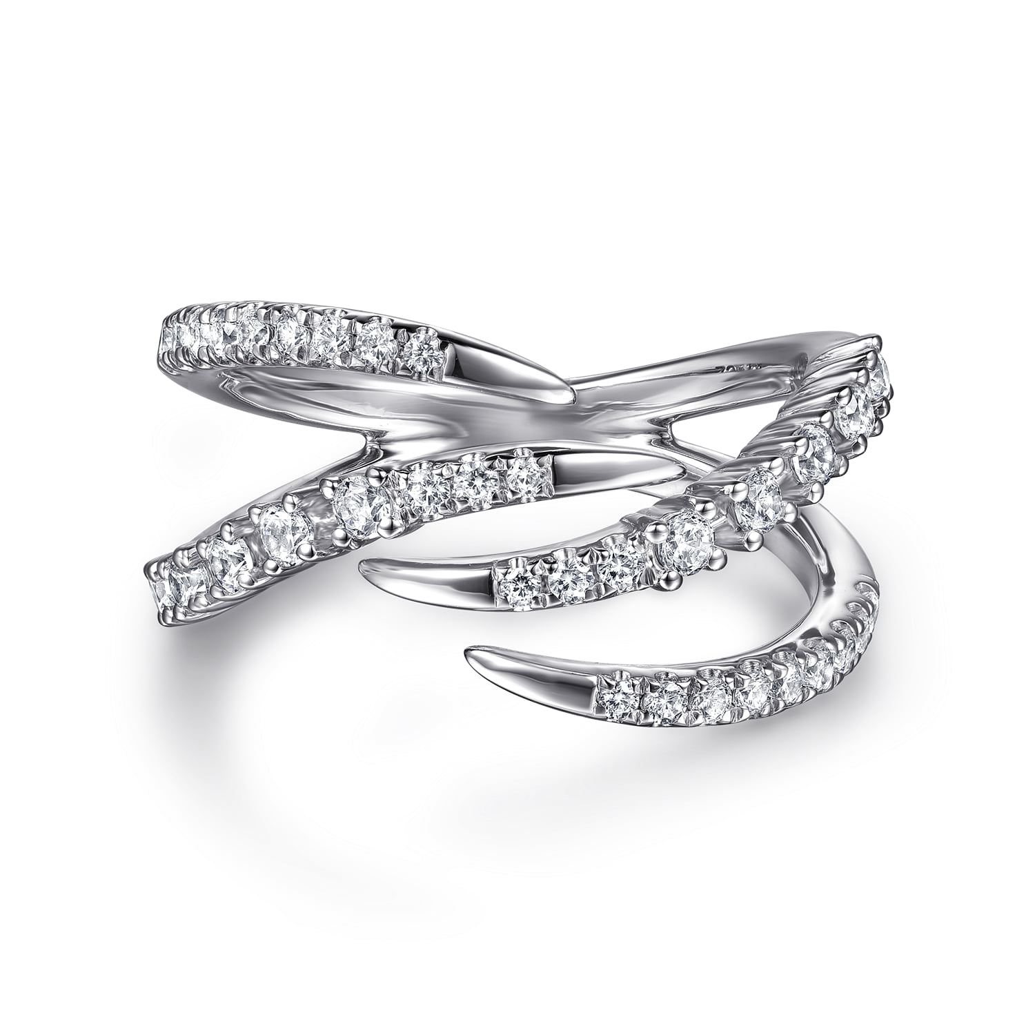 Diamond Spike Bypass Ring