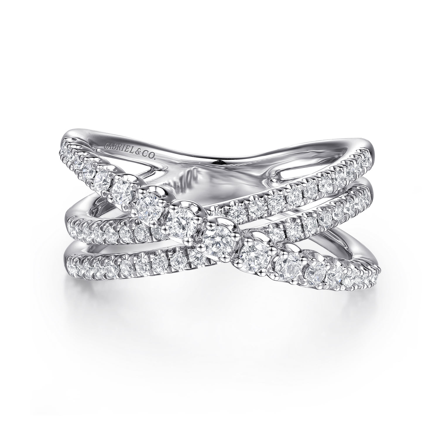 Diamond Criss Cross Ring