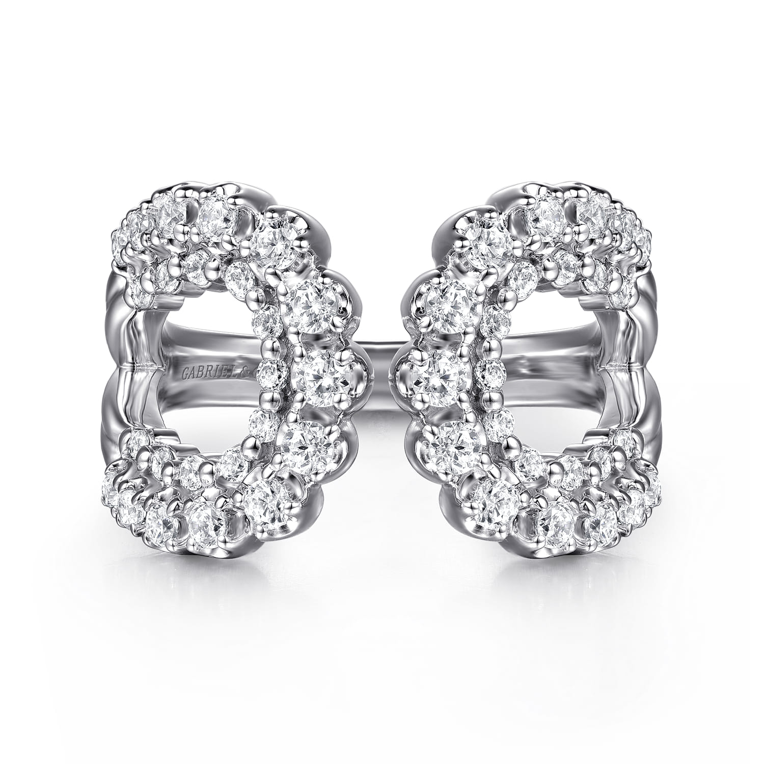 Diamond Wide Open Band Ring
