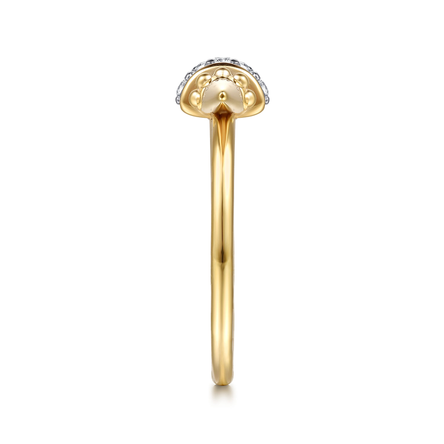 Bujukan and Diamond Bullet Fashion Ring in 14K Yellow Gold, photograph 4