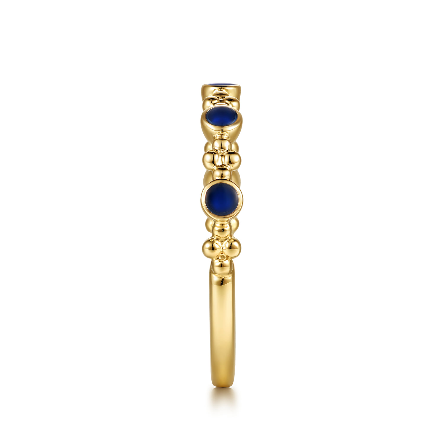 Clover Bujukan and Stackable Ring with Enamel in 14K Yellow Gold, photograph 4