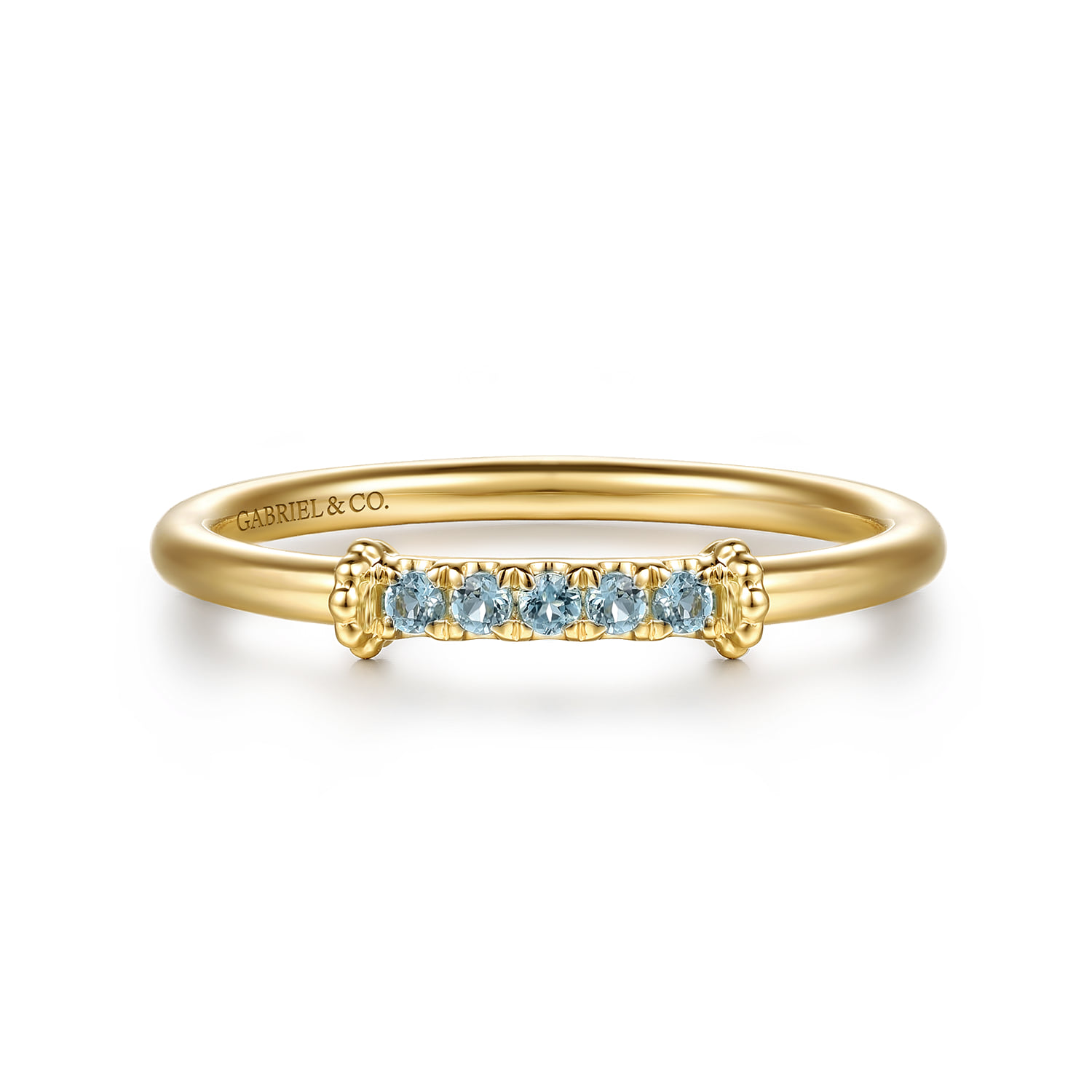 Bujukan and Blue Topaz Stackable Ring