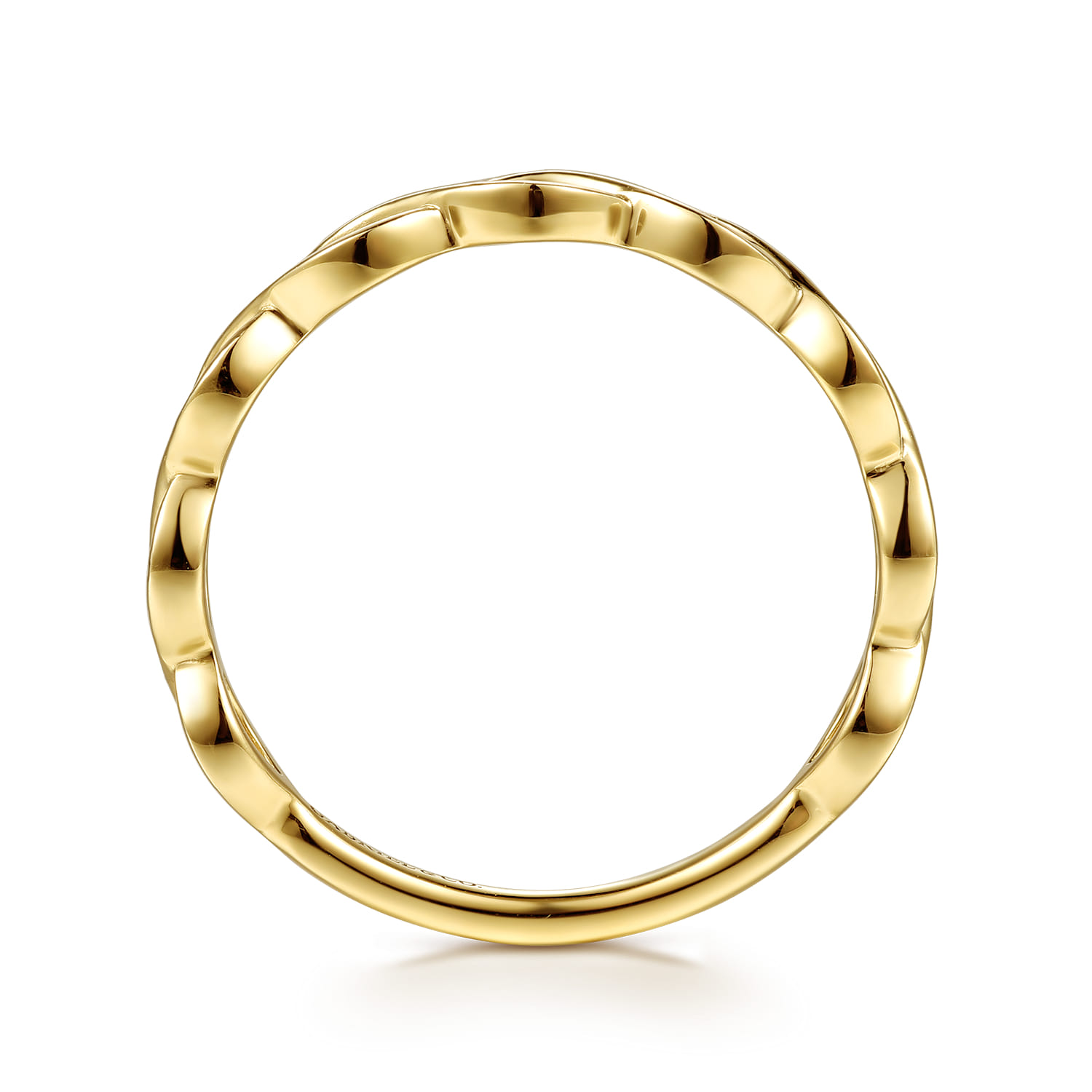 Maqurise Shape Stackable Ring in 14K Yellow Gold, photograph 2