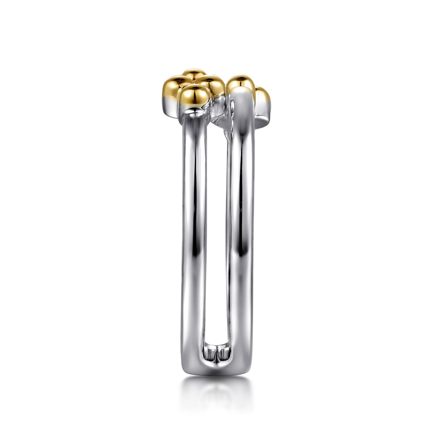and Bujukan Clover Easy Stackable Ring in 14K Yellow Gold, photograph 4