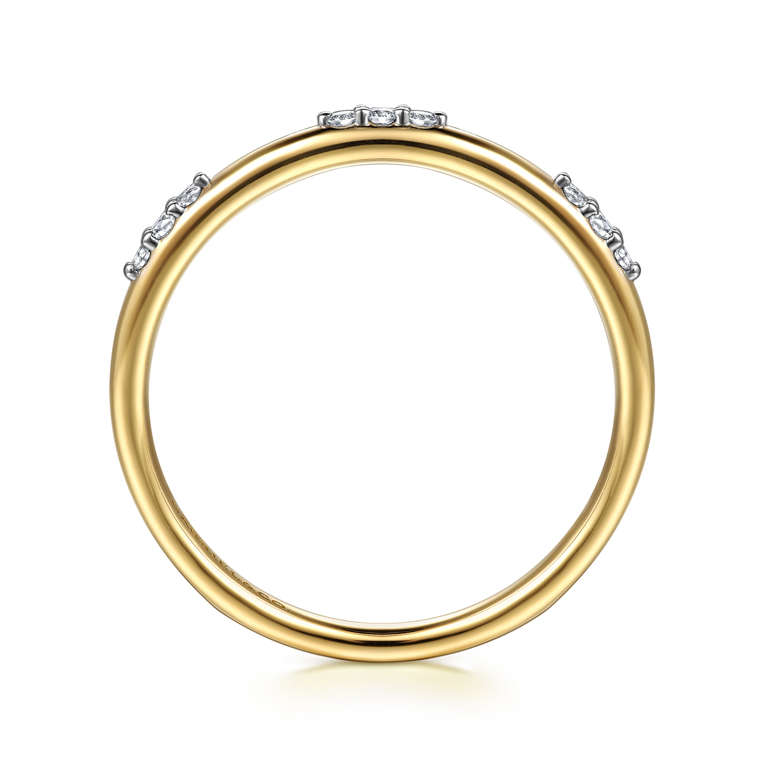 Diamond Stackable Ring in 14K Yellow Gold, photograph 2