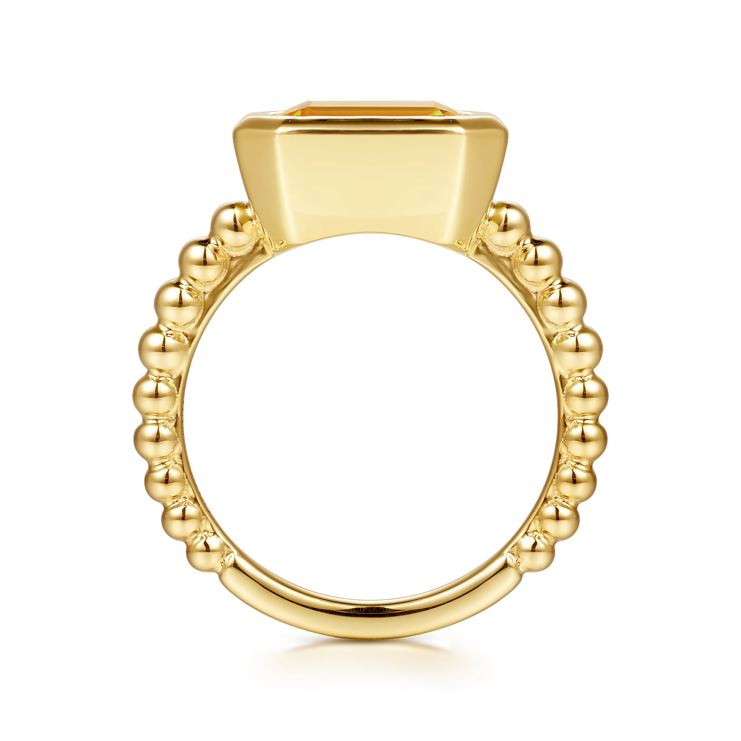 Bujukan and Citrine Stackable Ring in 14K Yellow Gold, photograph 2