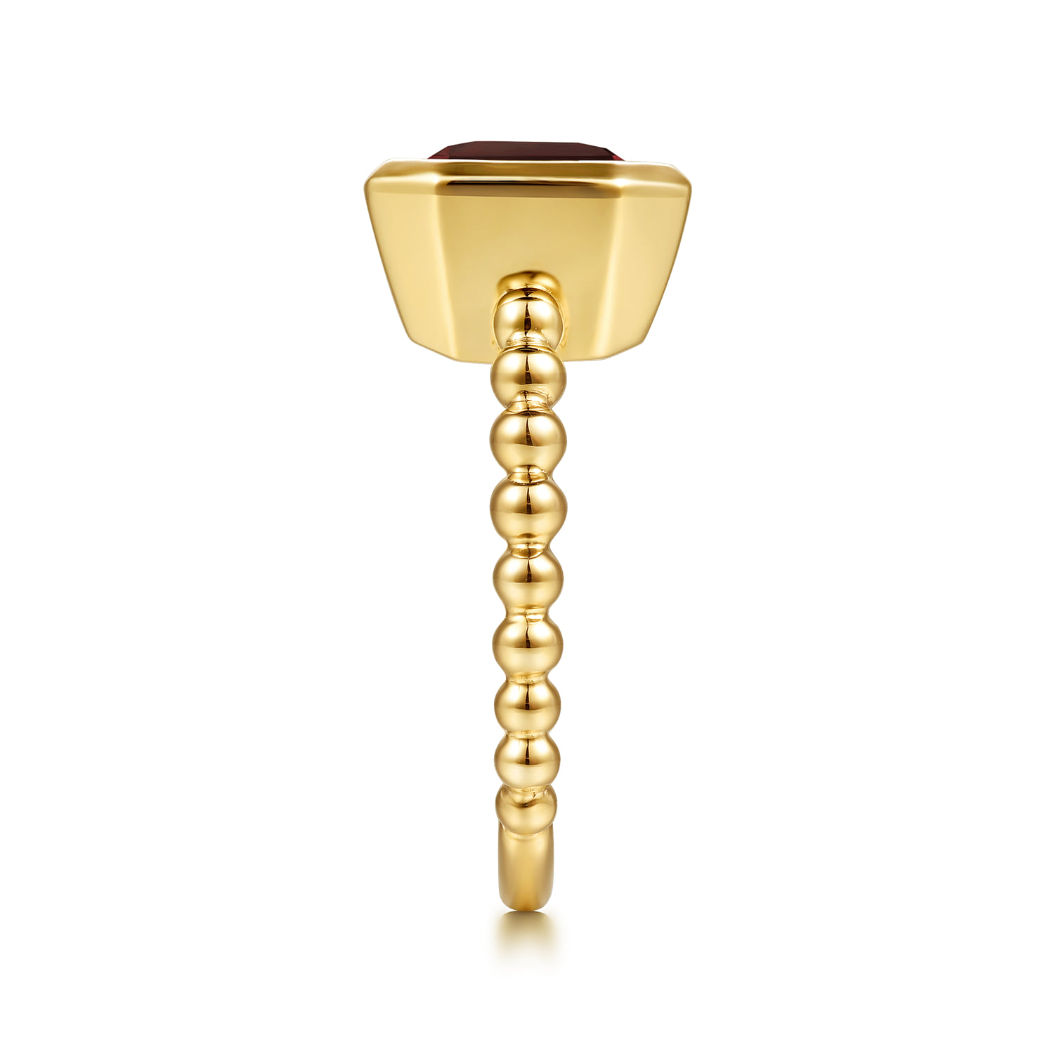 Bujukan and Garnet Stackable Ring in 14K Yellow Gold, photograph 4