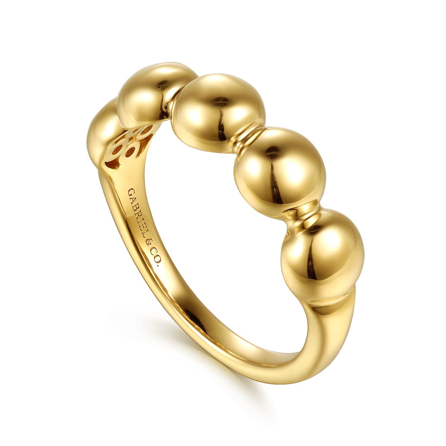 Bujukan Ball Fashion Ring in 14K Yellow Gold, photograph 3