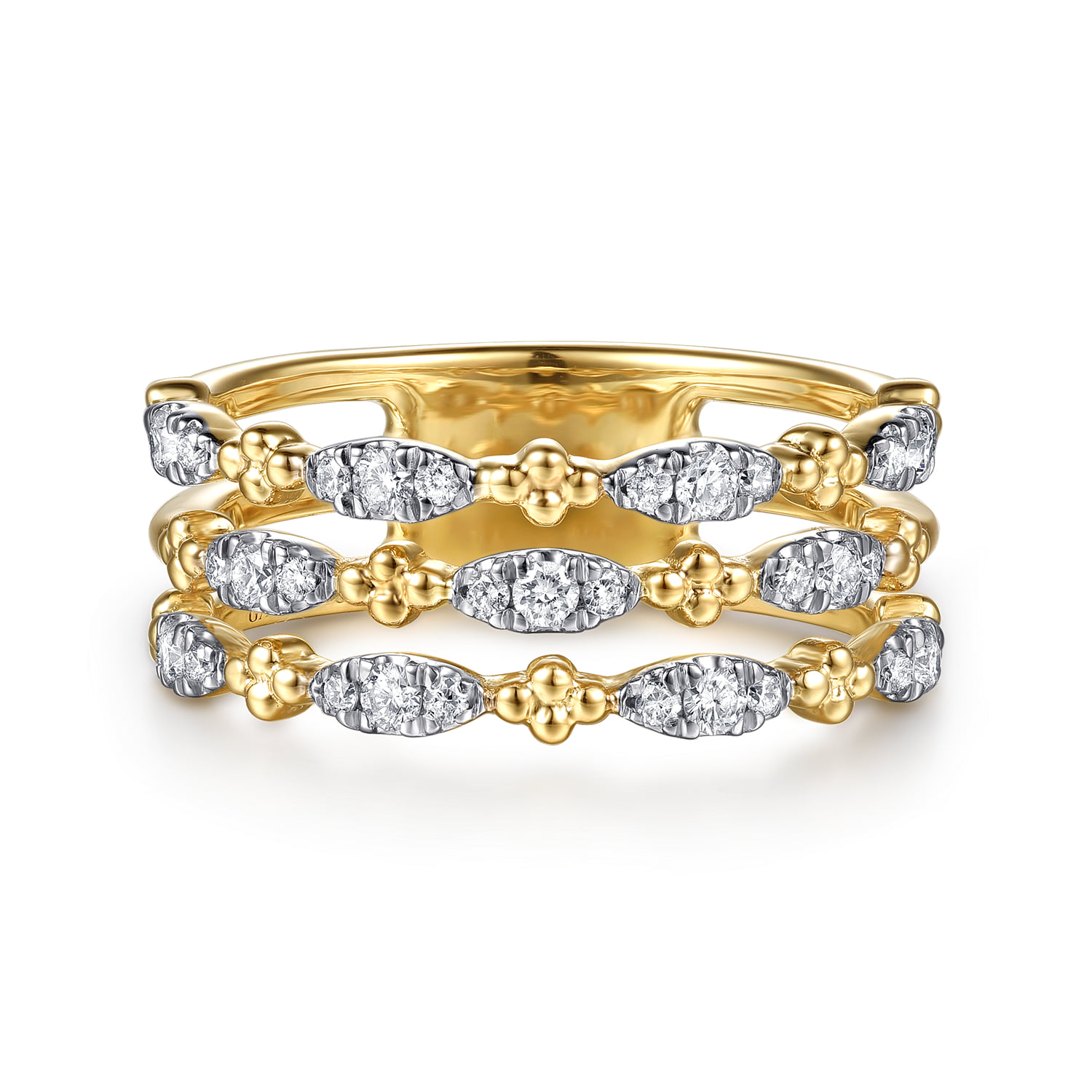 Bujukan Clover and Diamond Easy Stackable Ring
