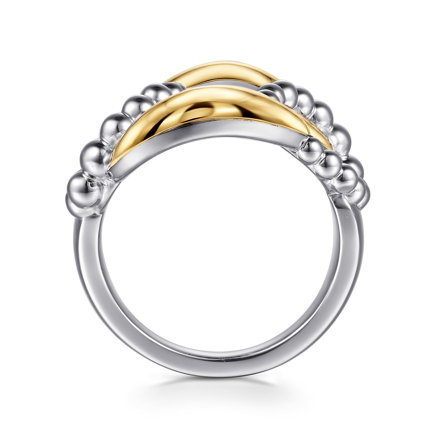 and Bujukan Link Ring in 14K Yellow Gold, photograph 2