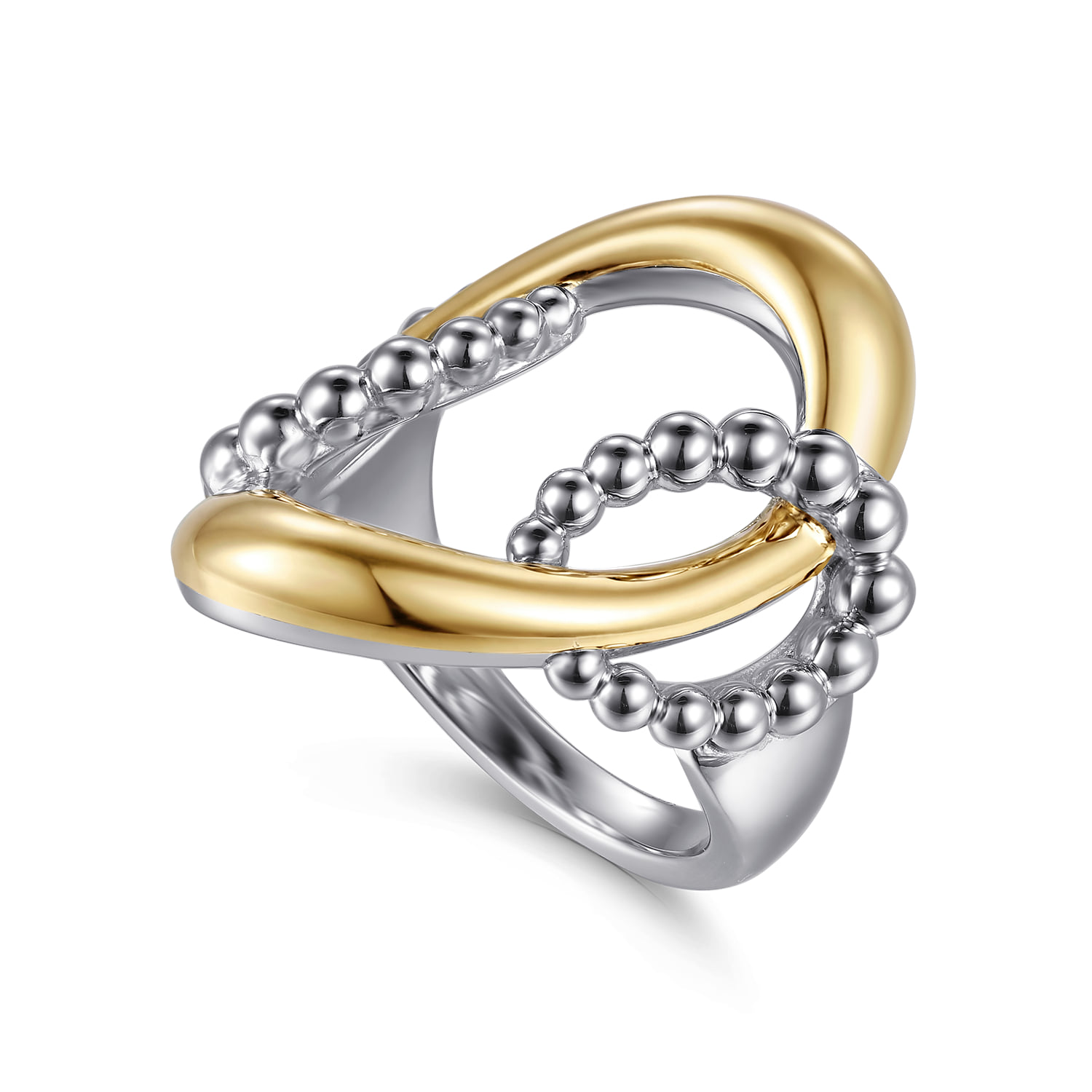 and Bujukan Link Ring in 14K Yellow Gold, photograph 3