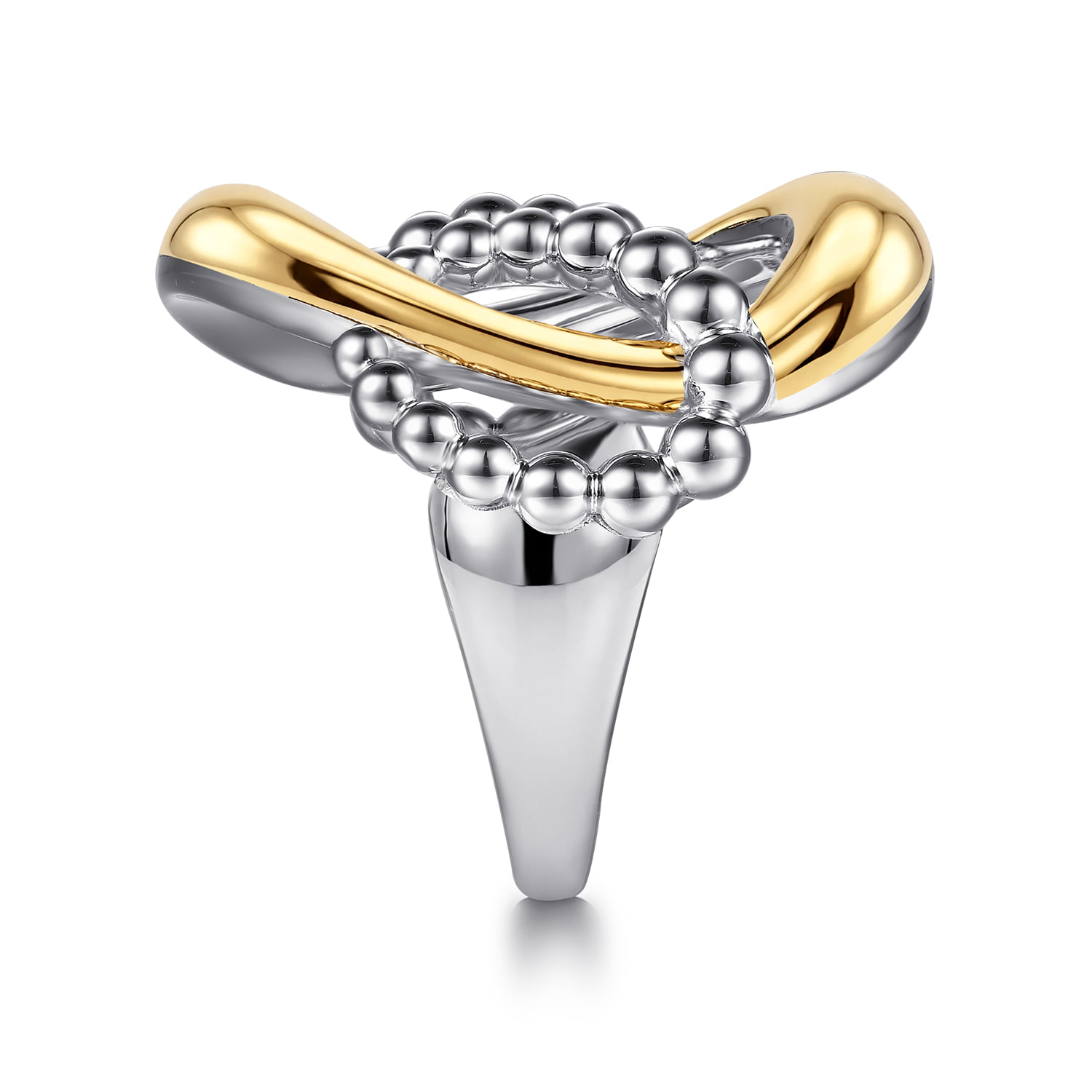 and Bujukan Link Ring in 14K Yellow Gold, photograph 4