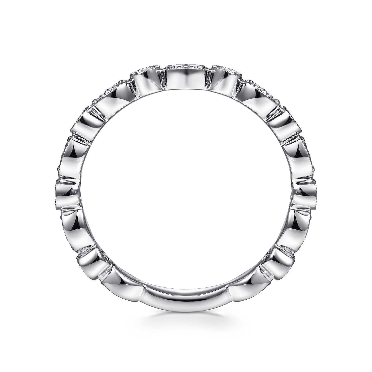 Stackable Ring Diamond 0.25ct in 14K White Gold, photograph 2