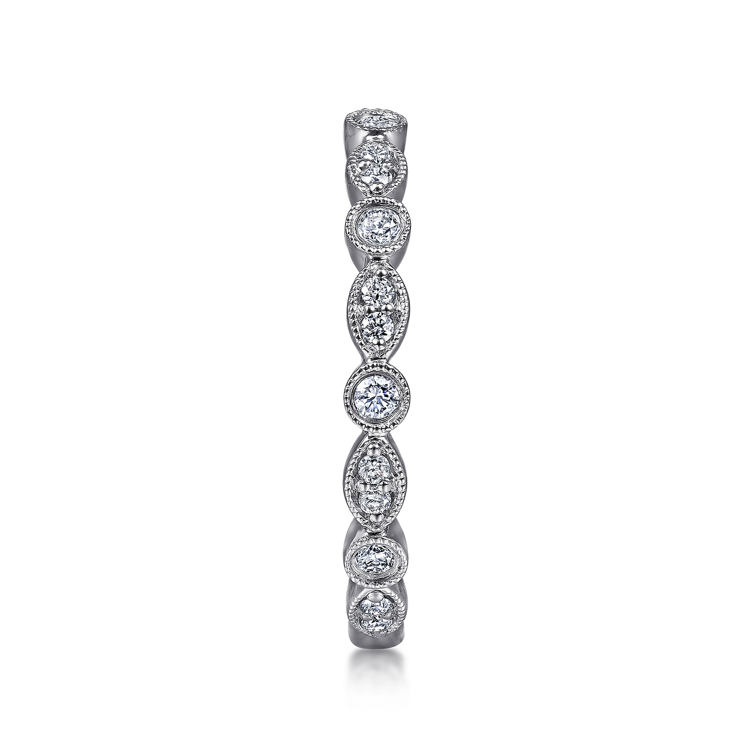 Stackable Ring Diamond 0.25ct in 14K White Gold, photograph 4