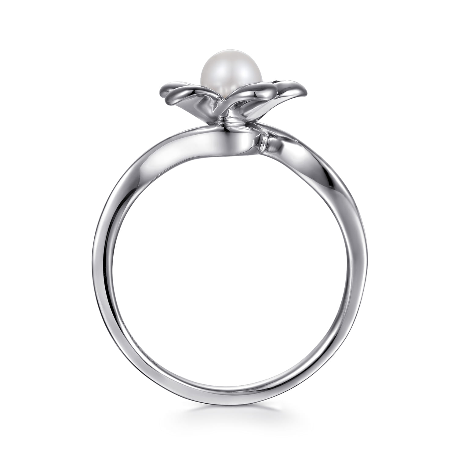 Pearl Flower Ring in Sterling Silver, photograph 2