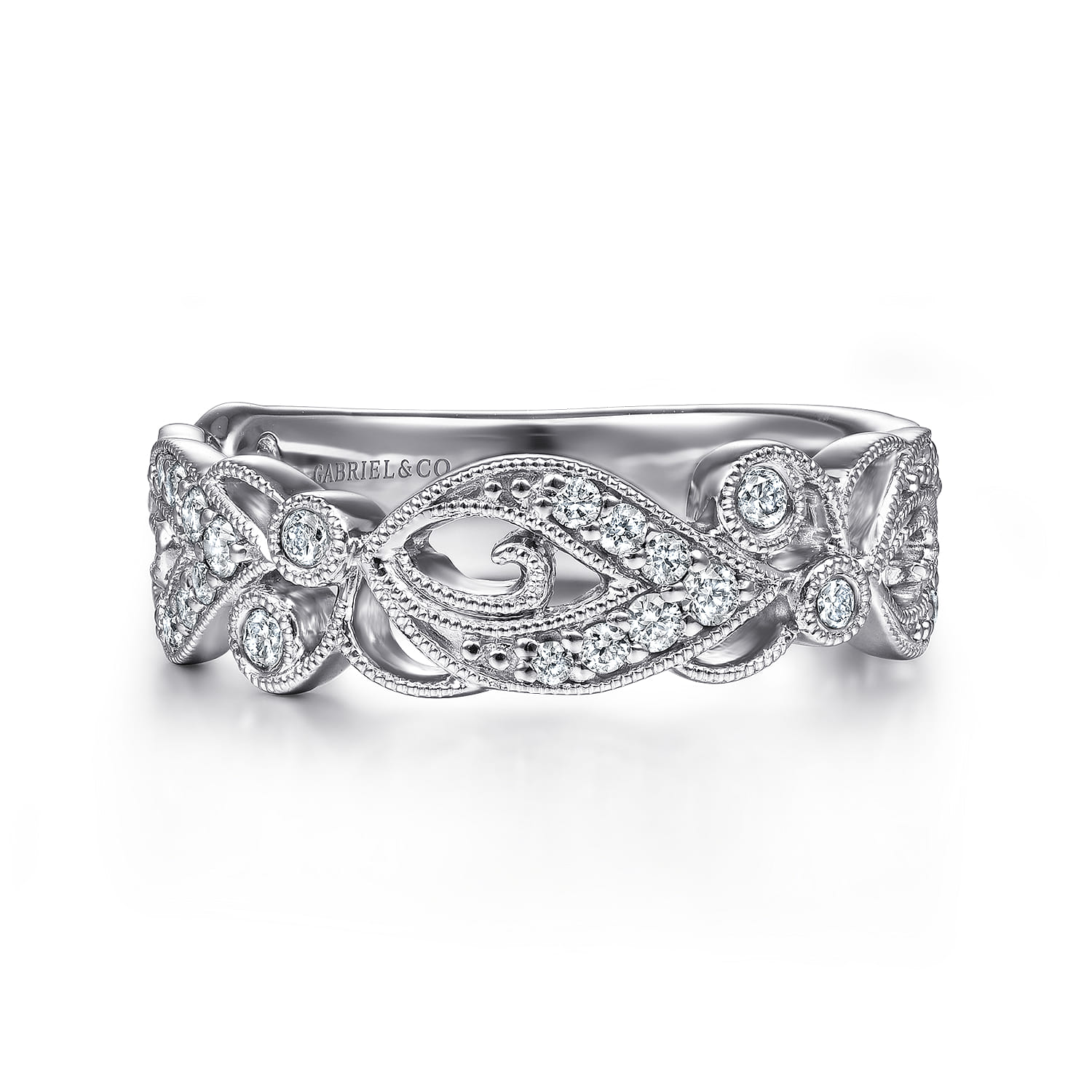 Floral Inspired Diamond Stackable Ring