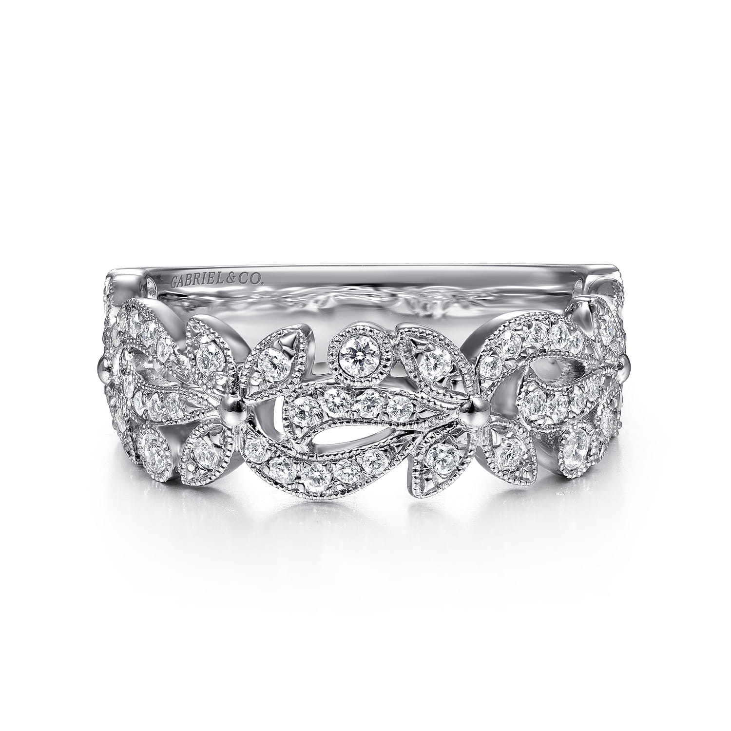 Floral Inspired Diamond Stackable Ring