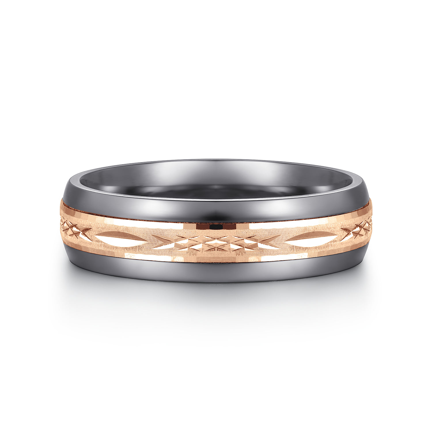 Mens Alternative 6mm Beveled Tantalum and Band