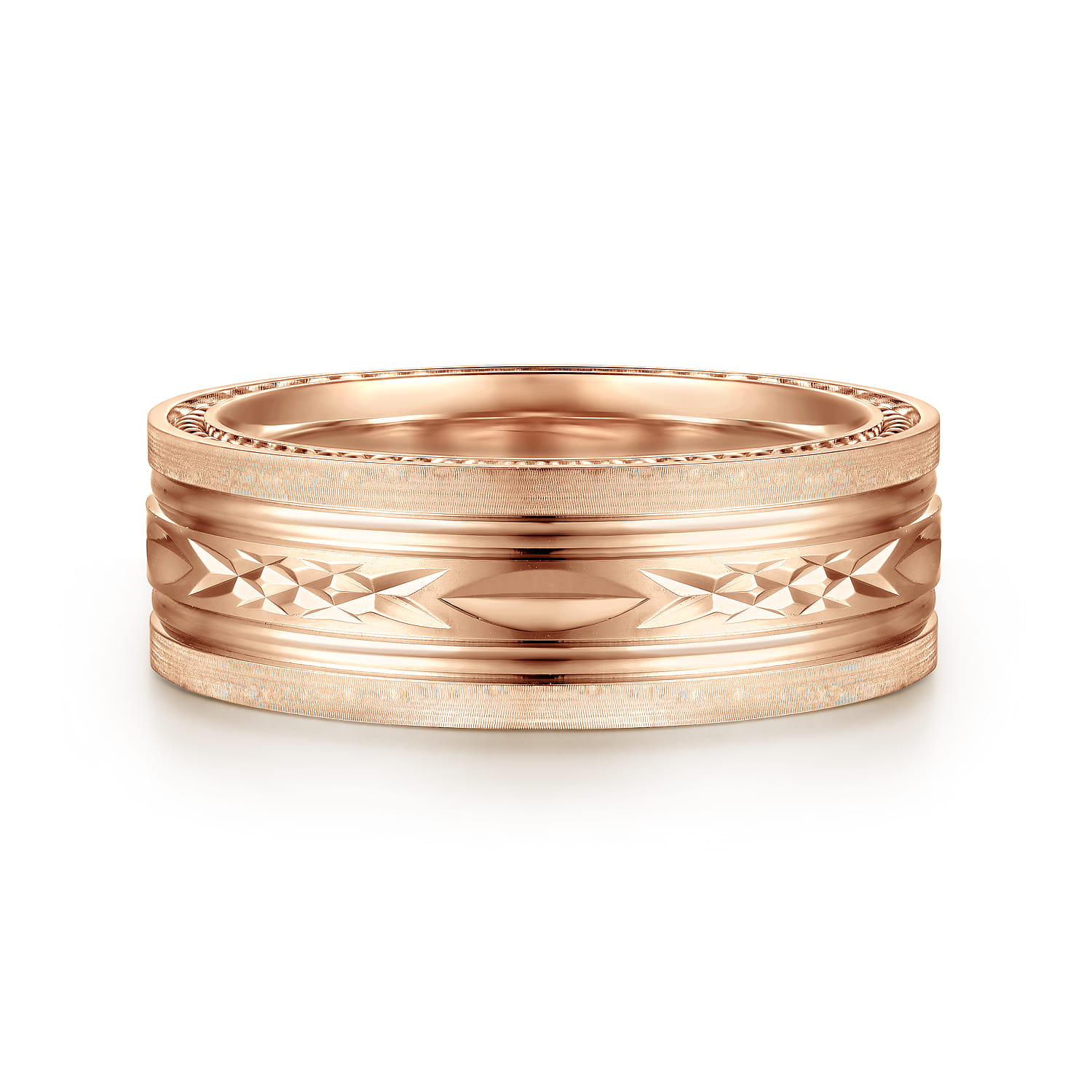 8mm Mens Wedding Band in Satin Finish