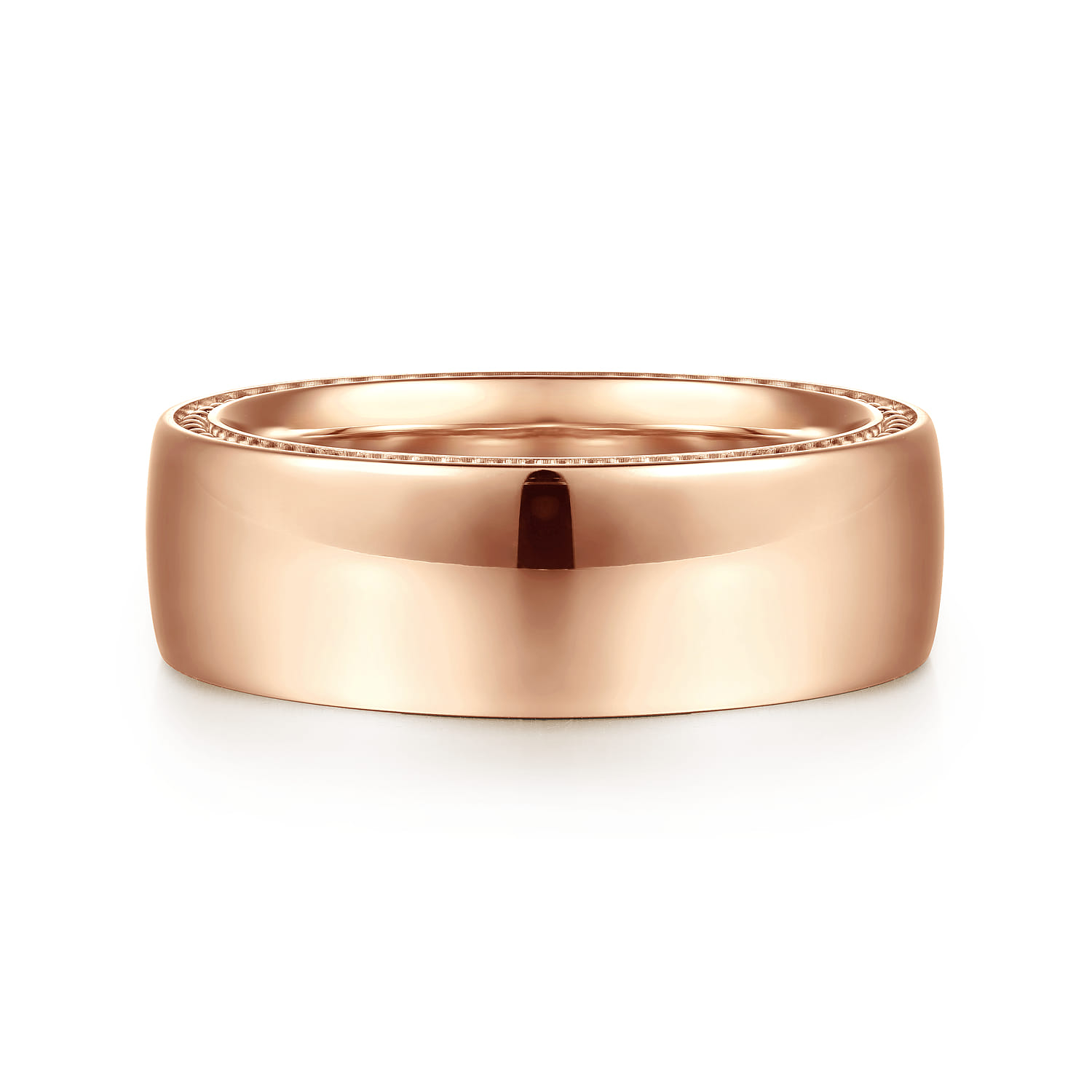 8mm Mens Wedding Band in High Polished Finish