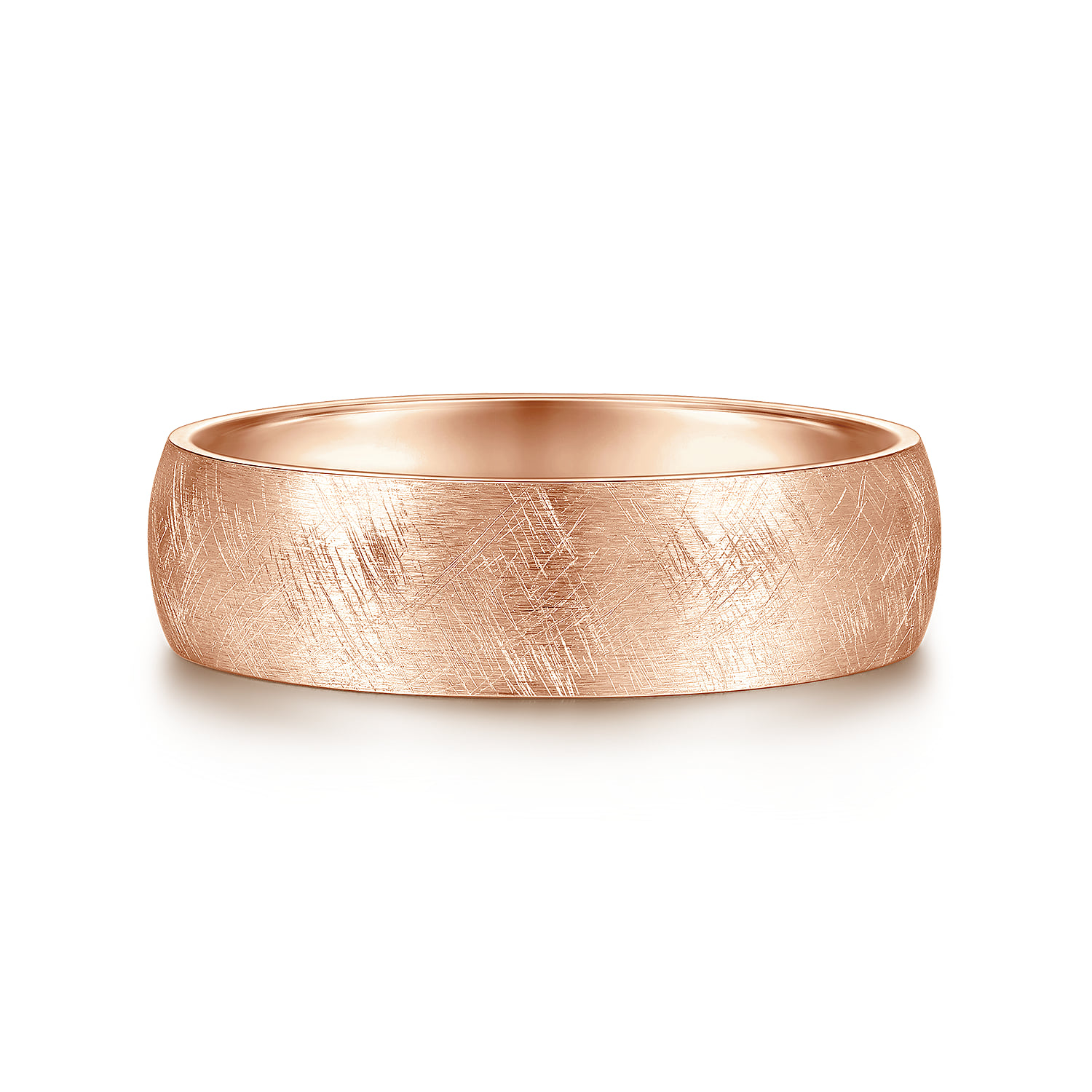 6mm - Men's Wedding Band in Diamond Brush Finish