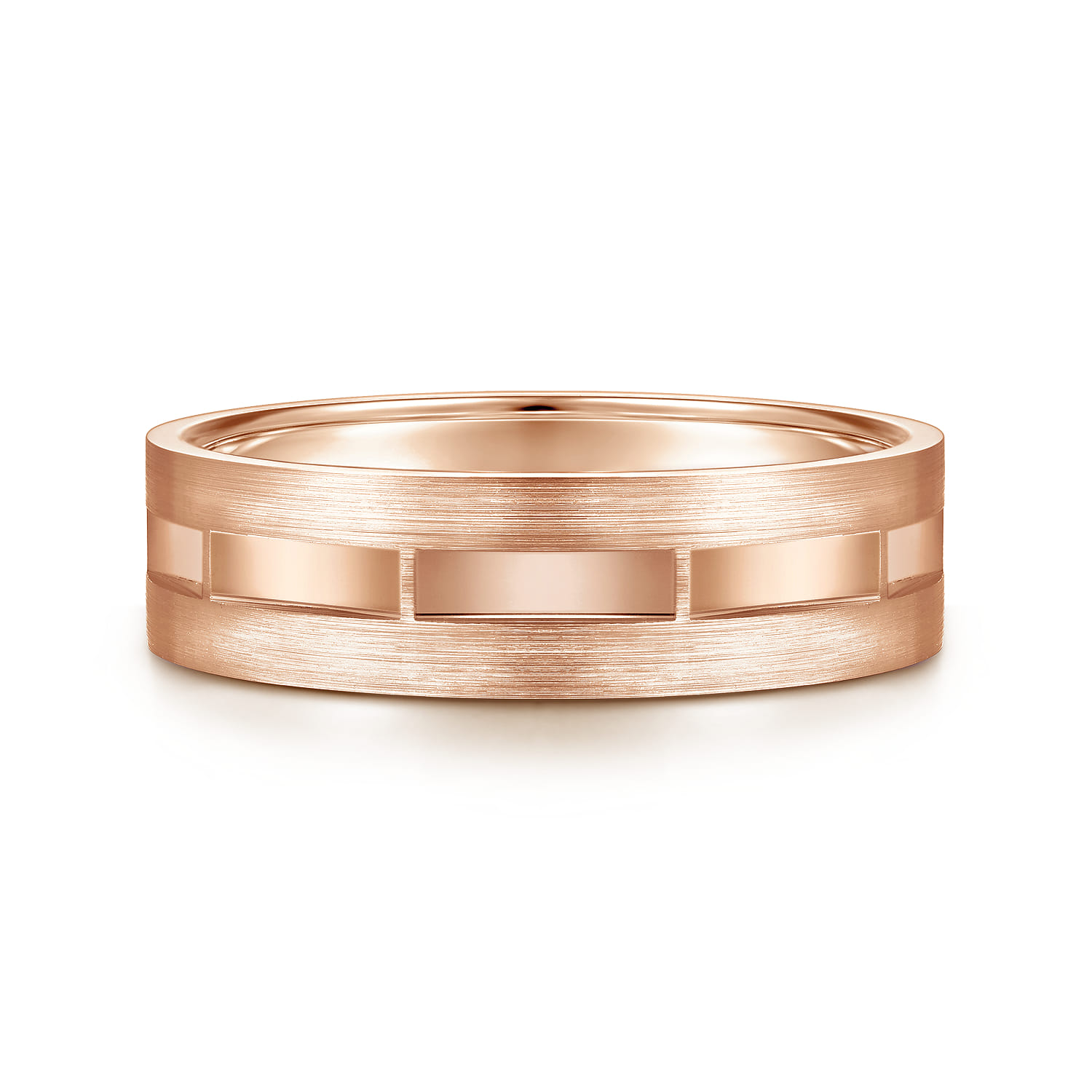 6mm - Interwoven Men's Wedding Band in Brushed and Satin Finish