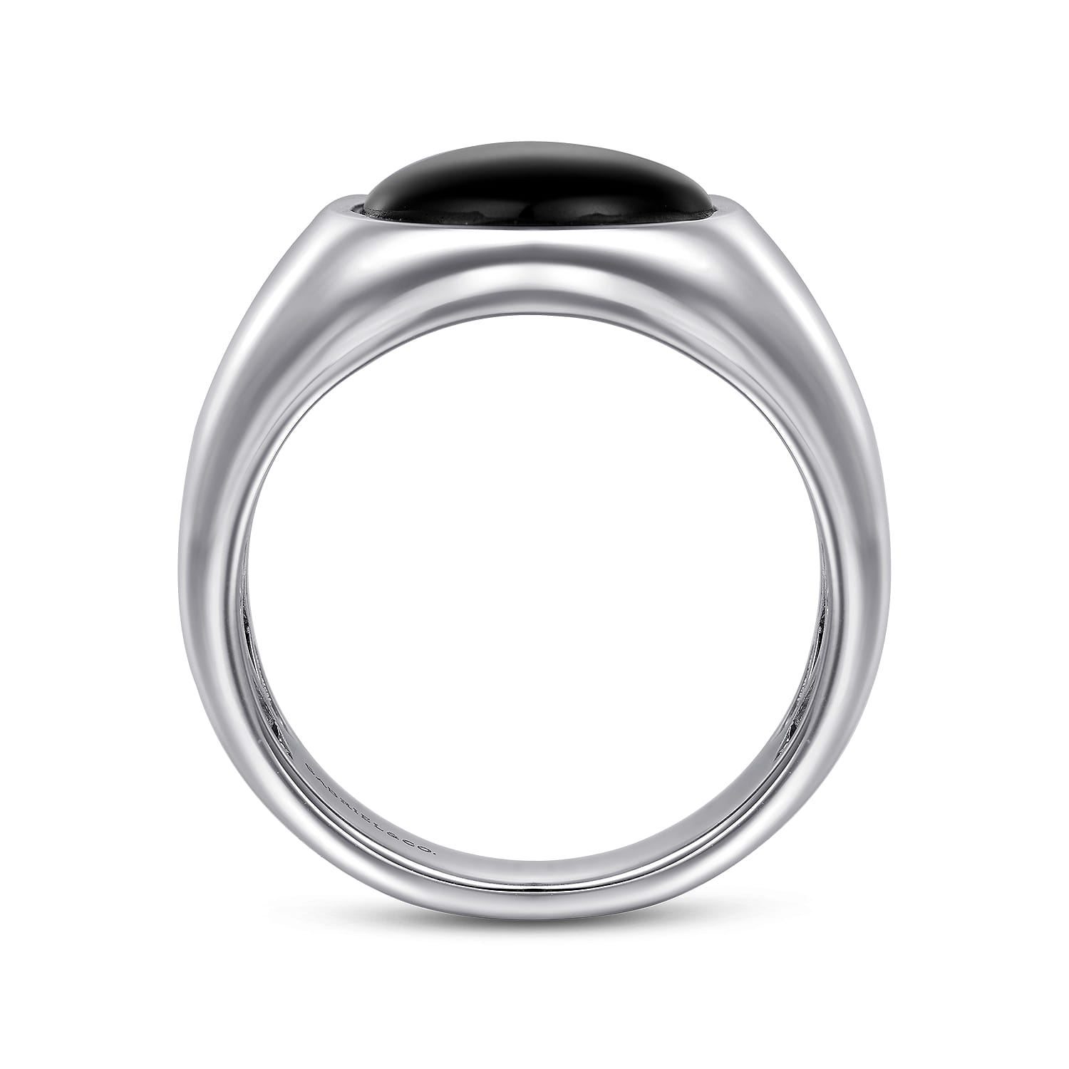 Onyx Signet Ring in Sterling Silver, photograph 2