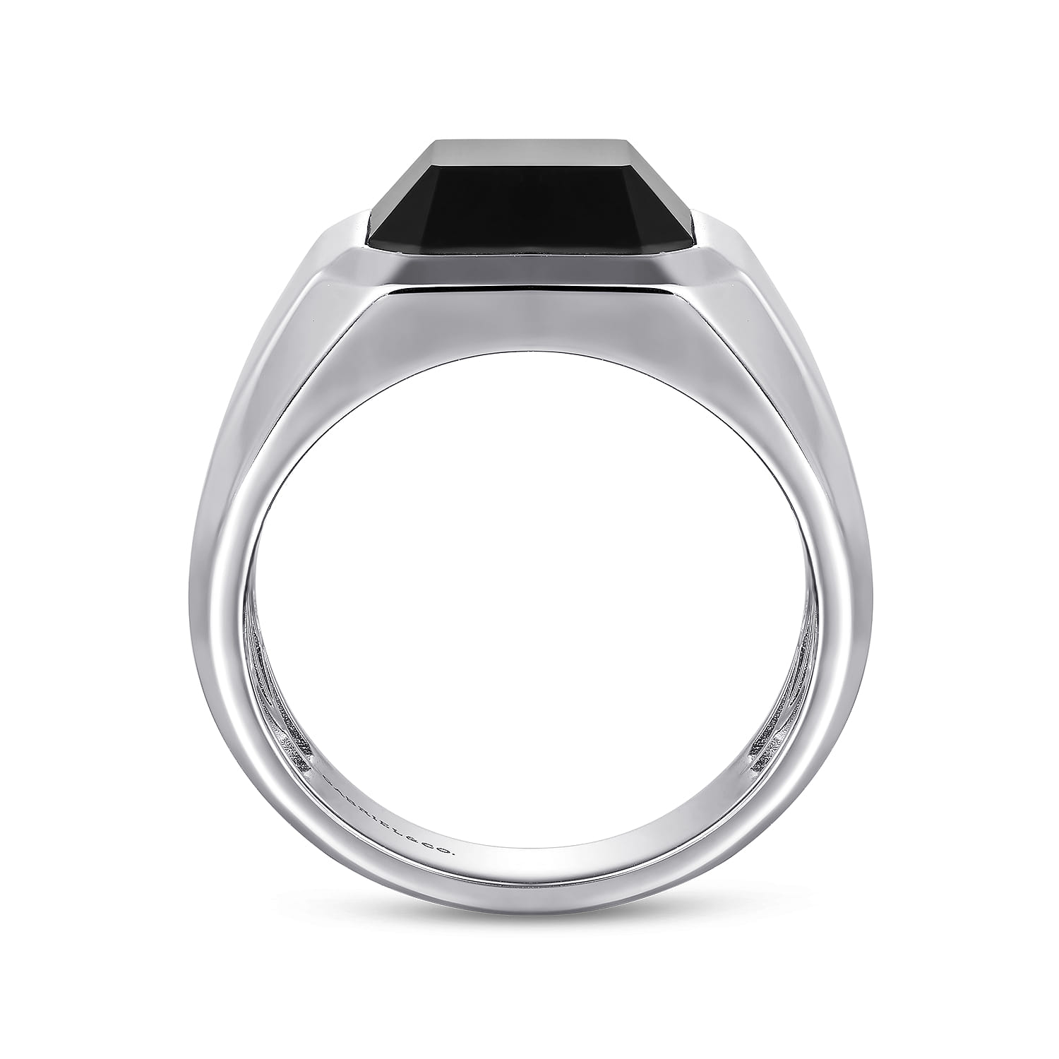 Onyx Signet Ring in Sterling Silver, photograph 2