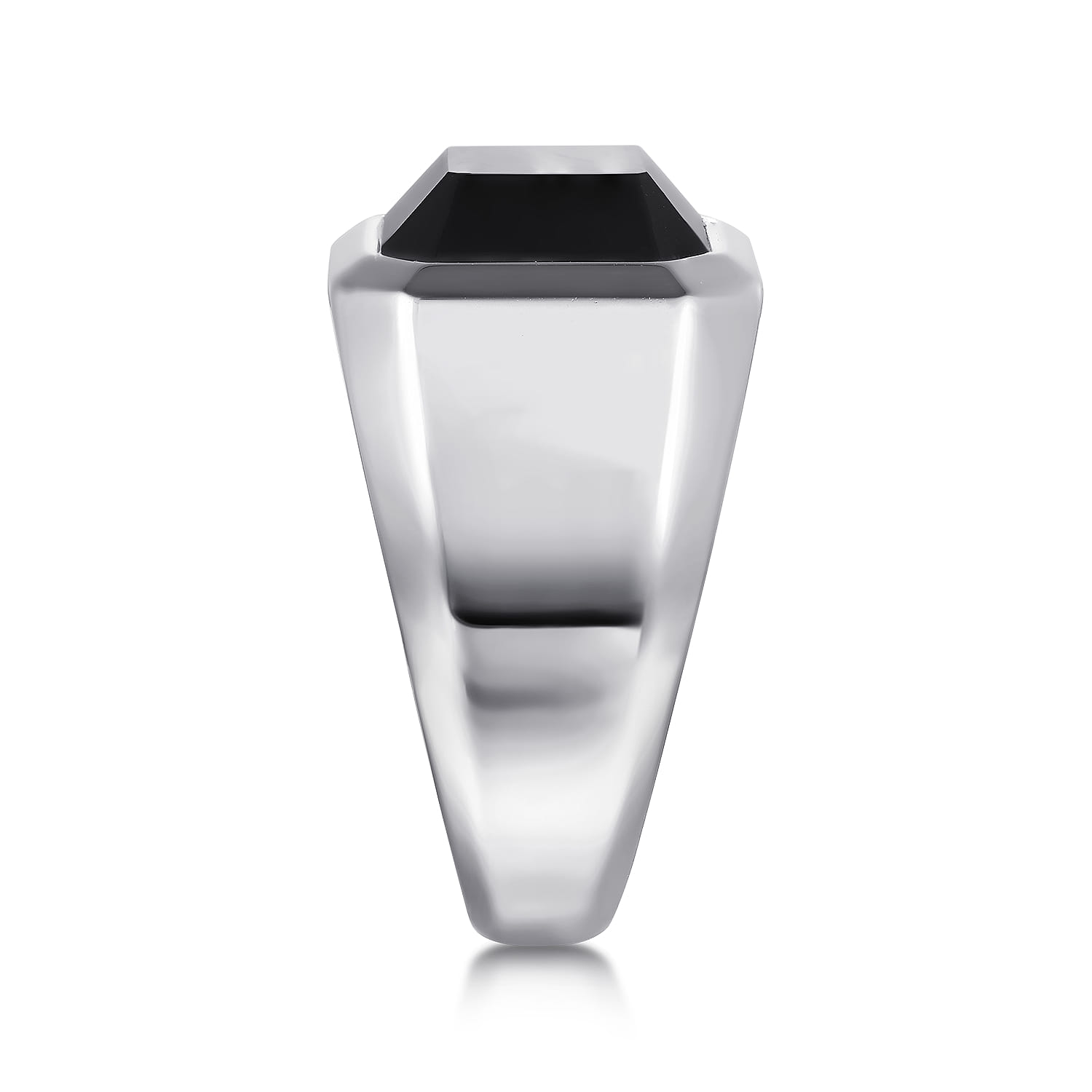 Onyx Signet Ring in Sterling Silver, photograph 4