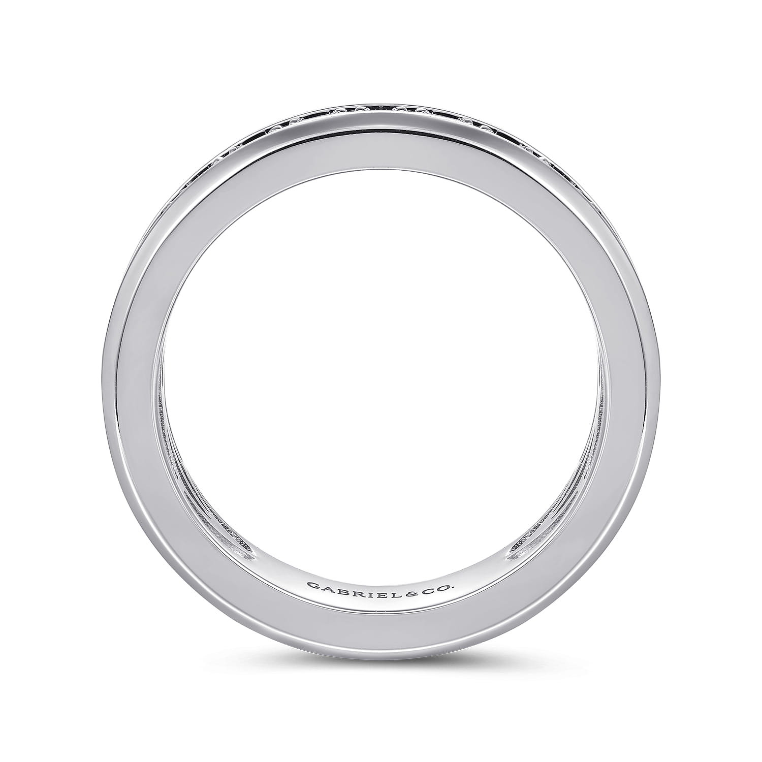 Diamond Men's Band in 14K White Gold, photograph 2
